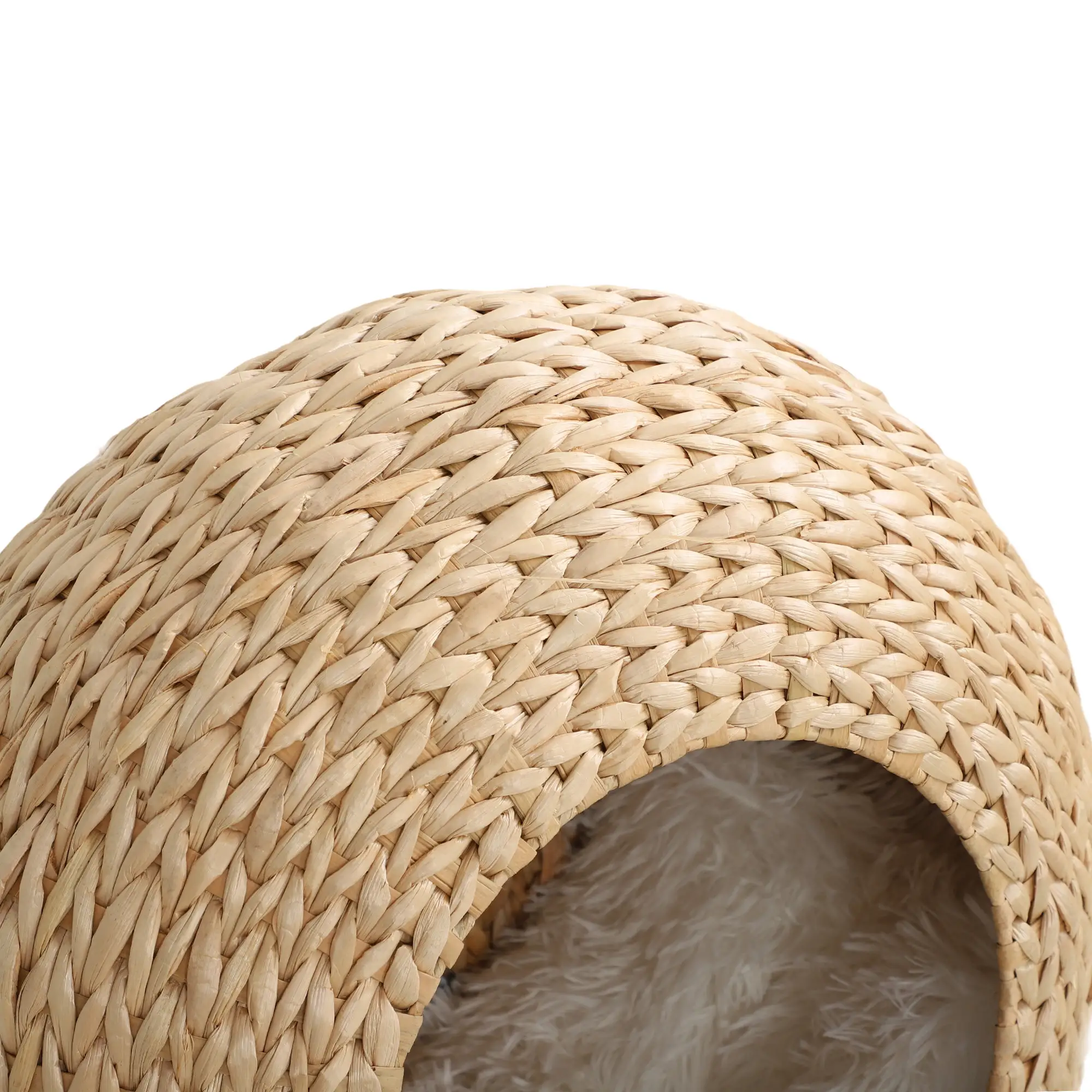 Cat Wall Shelf with Washable Cushion, Wall Mounted Cat Condo, Beige - Image 10