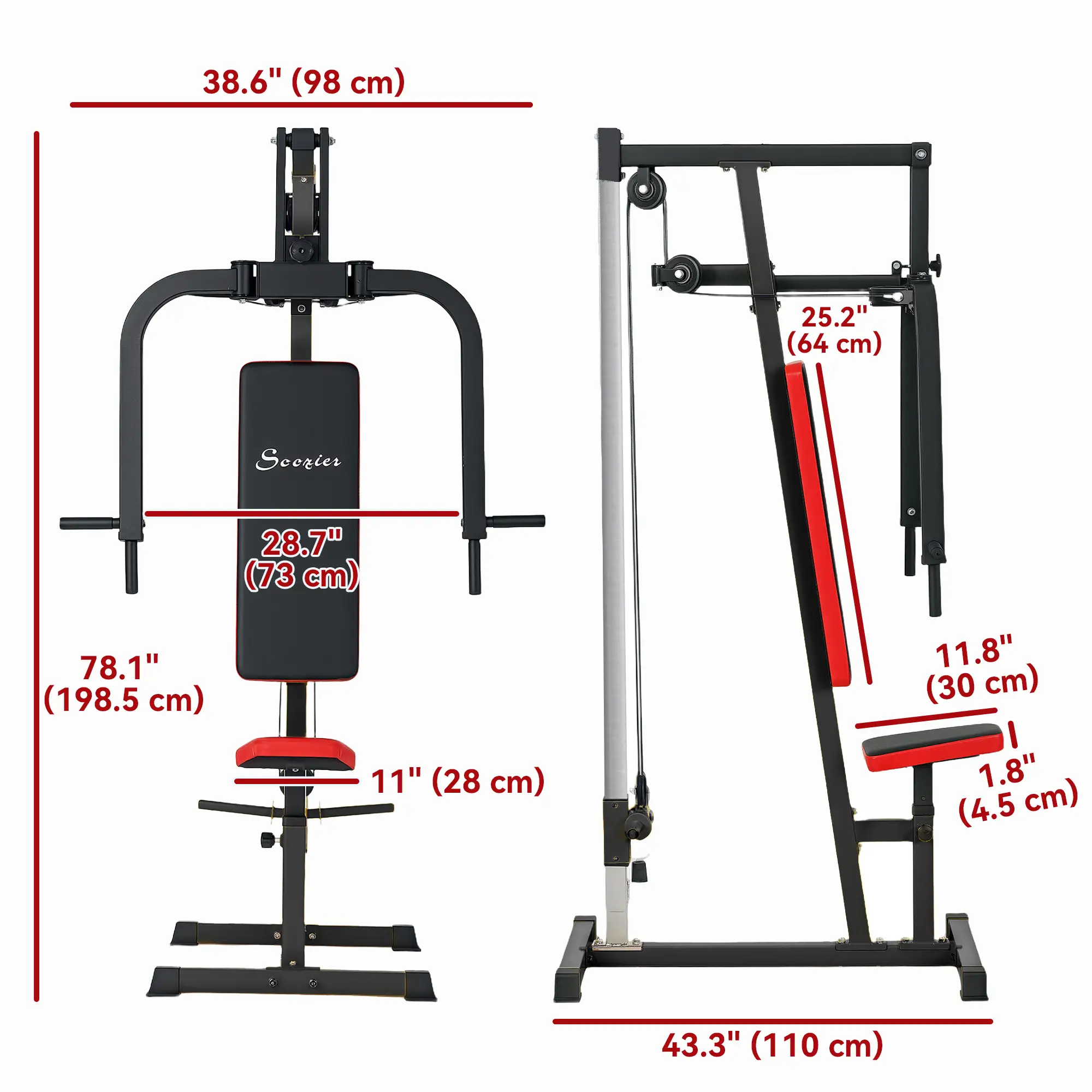 Chest Fly and Press Machine, Back, Pectoral, Shoulder Training, Black - Image 3