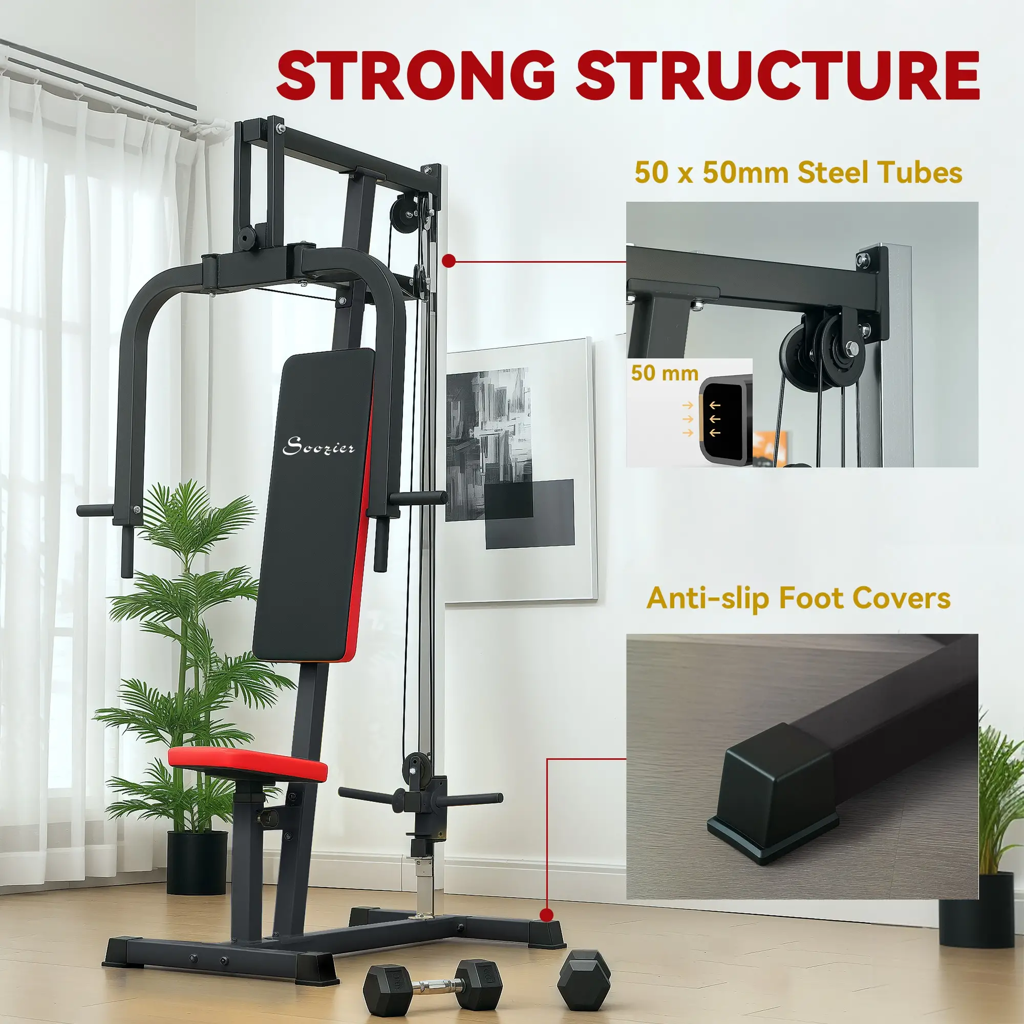 Chest Fly and Press Machine, Back, Pectoral, Shoulder Training, Black - Image 7