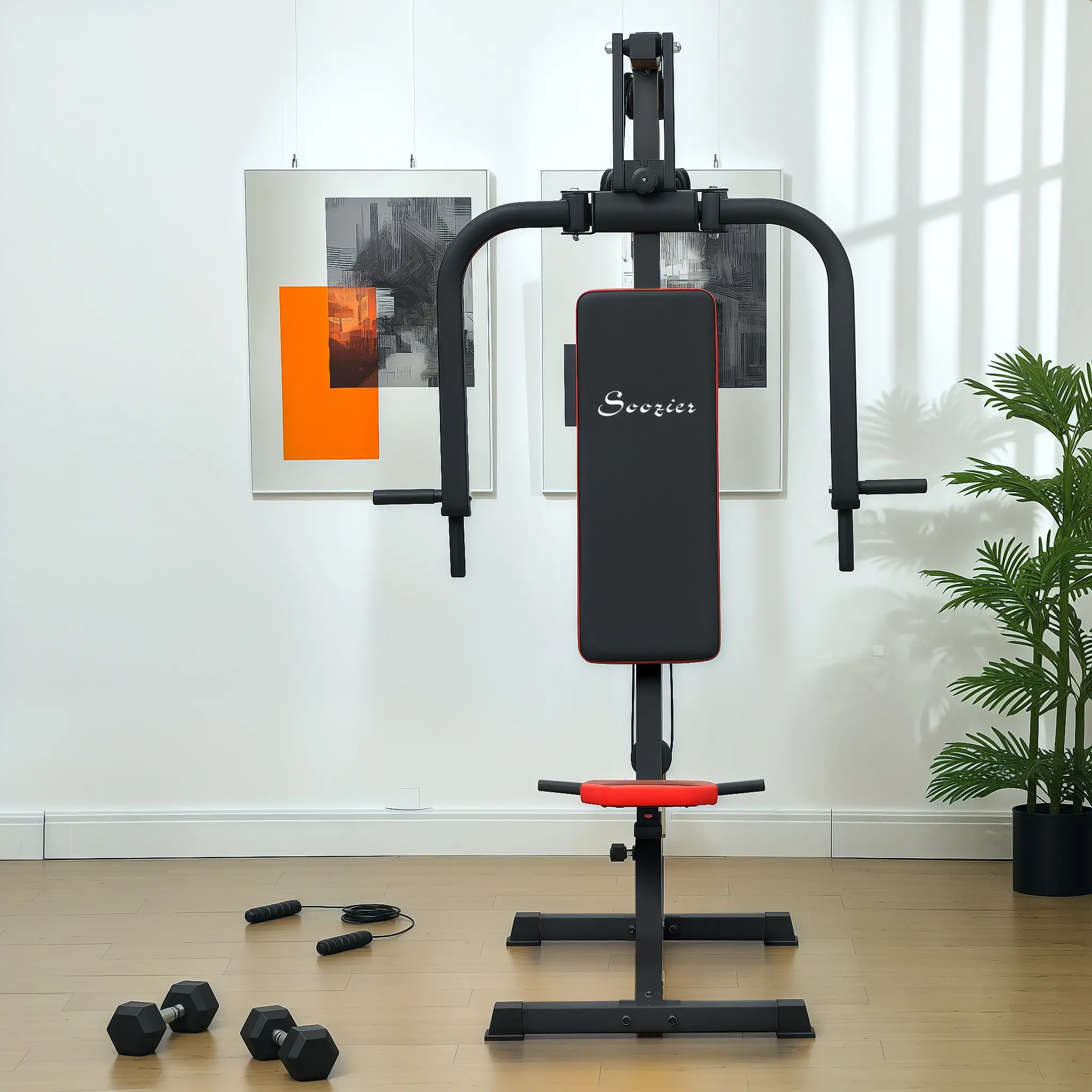 Chest Fly and Press Machine, Back, Pectoral, Shoulder Training, Black - Image 9