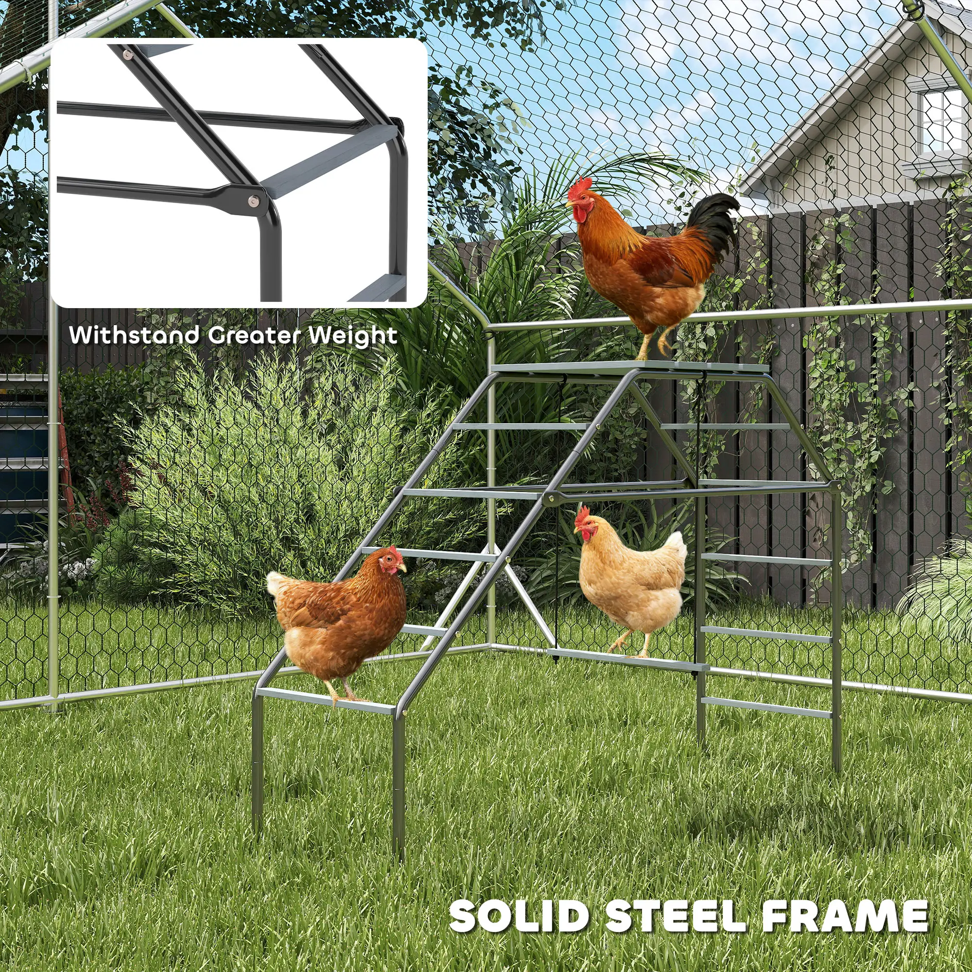 Chicken Coop Perches With Swing, Backyard Farm Accessories - Image 7