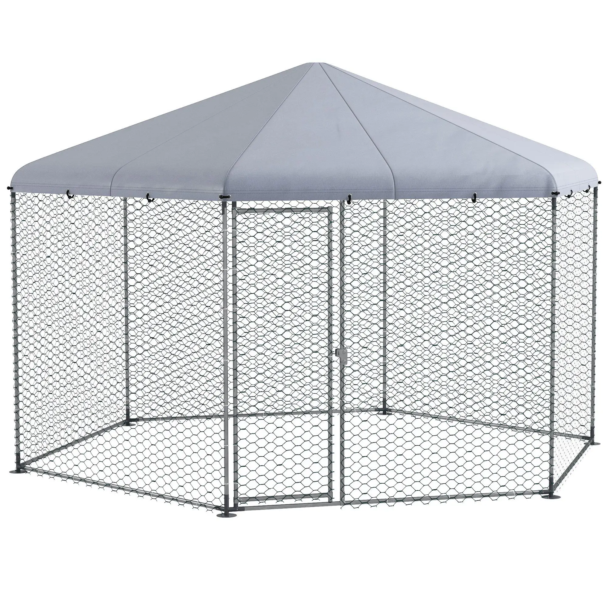 Chicken Coop with Cover, Run for 10-15 Chickens, 13.1' x 11.4' - Image 11