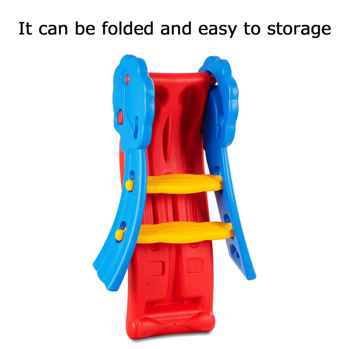 Children Folding Slide, Indoor Outdoor, Red - Image 10