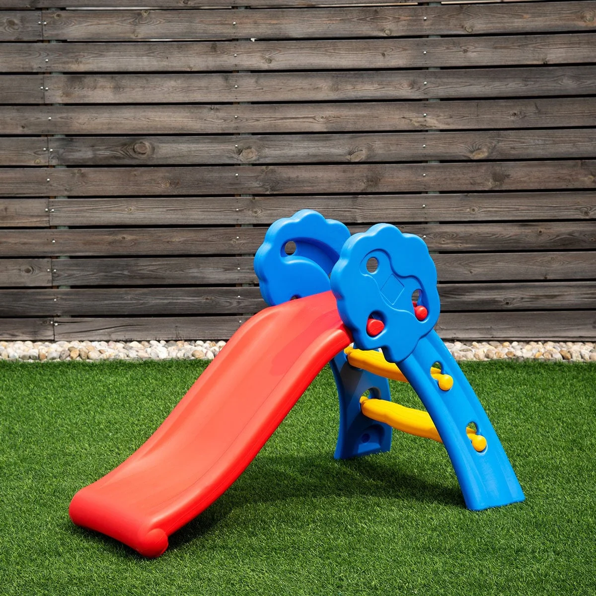 Children Folding Slide, Indoor Outdoor, Red - Image 2