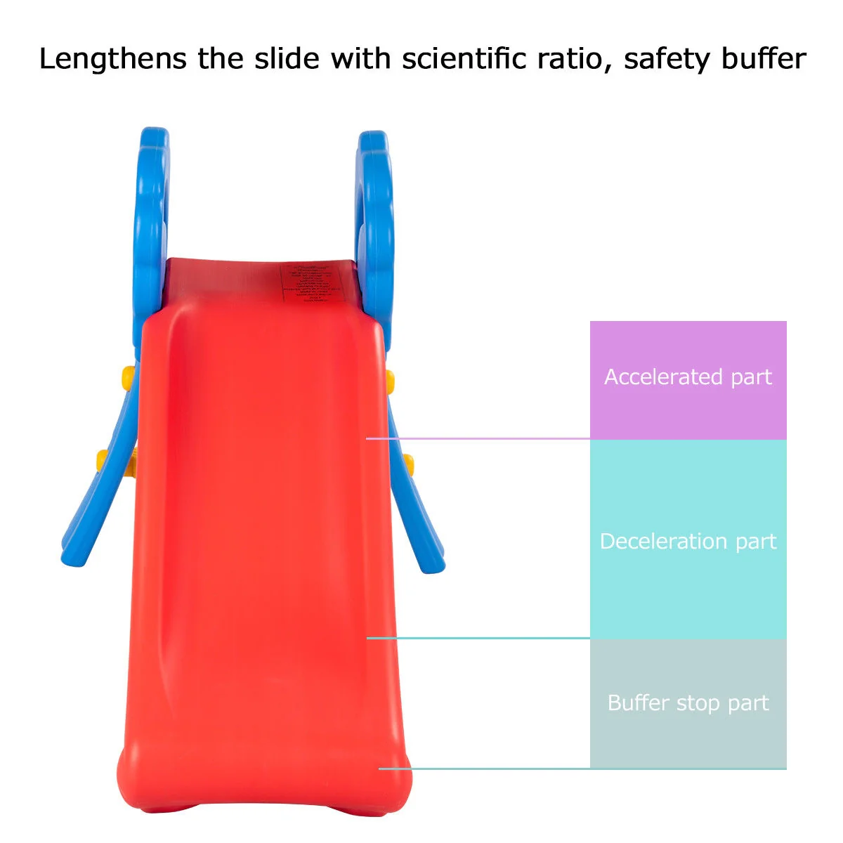 Children Folding Slide, Indoor Outdoor, Red - Image 8