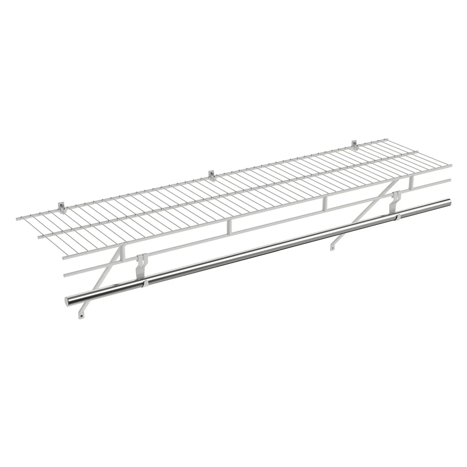 Closet Shelves Wall Mounted with Ventilated Metal Wire Shelving Kit