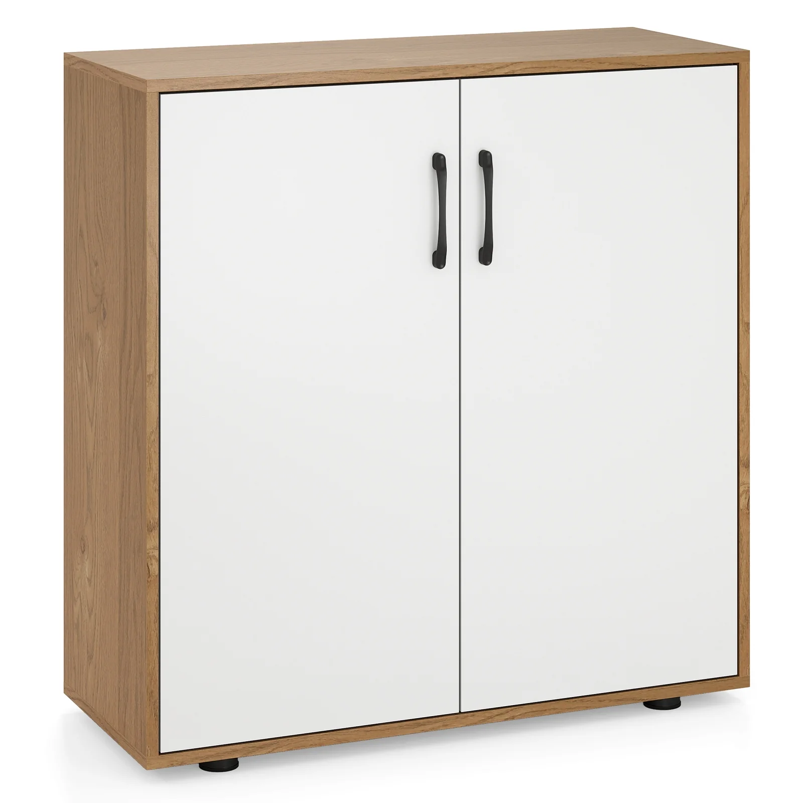 Coffee Bar Cabinet, Adjustable Shelf, 5-Position, Natural