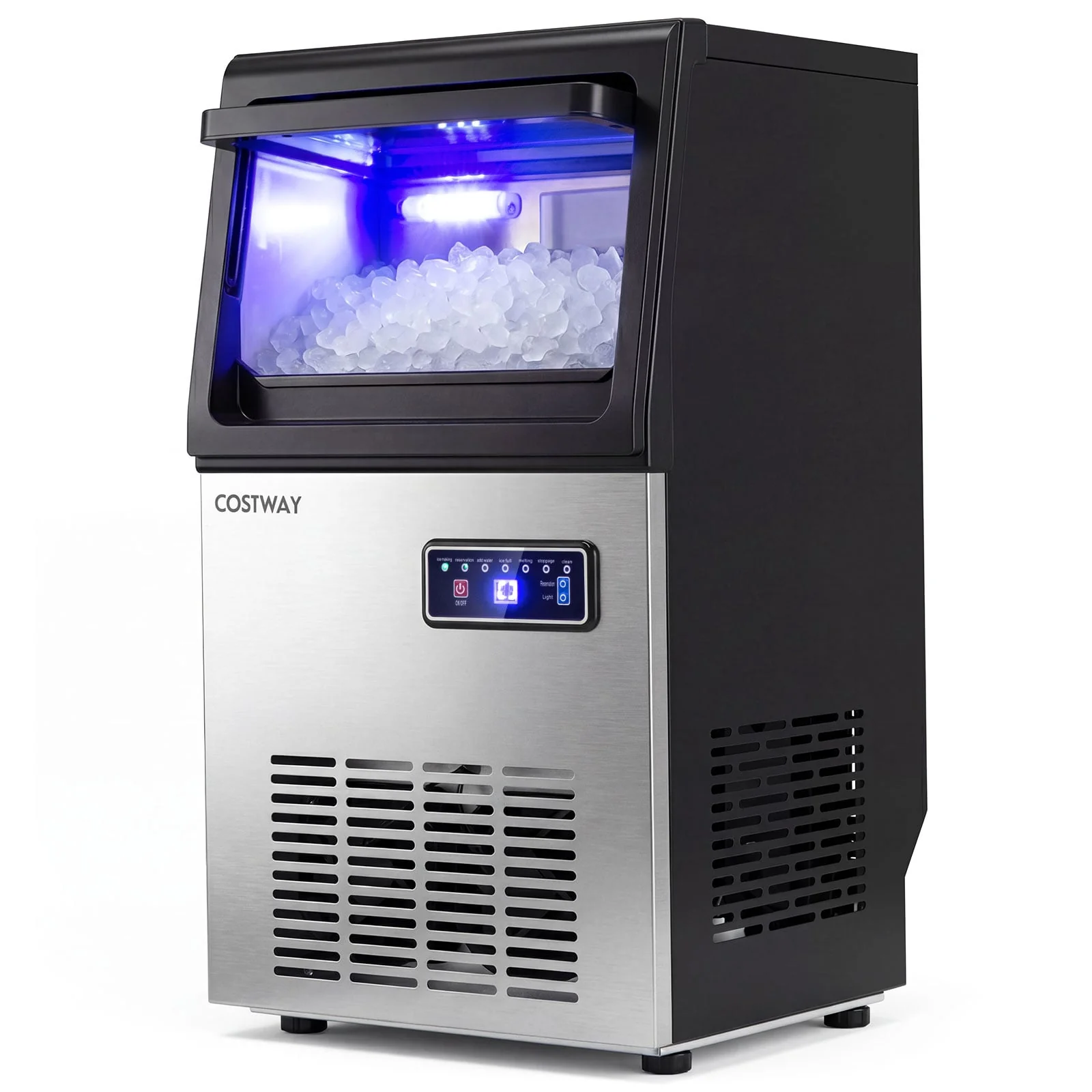 Commercial Nugget Ice Maker, 90 LBS/24H, Self-Cleaning