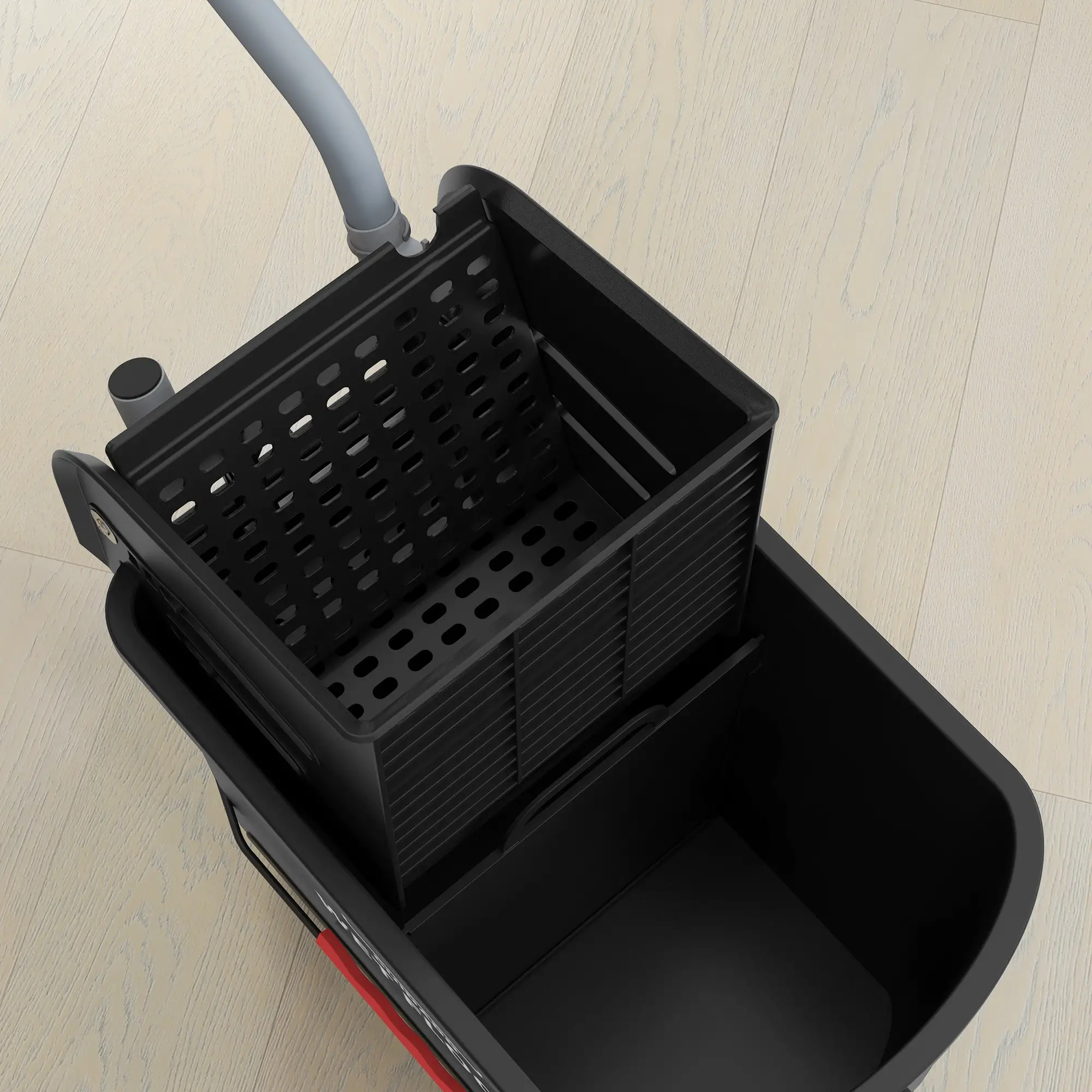 Compact Mop Bucket with Wringer, 5 Gallon, Black - Image 10