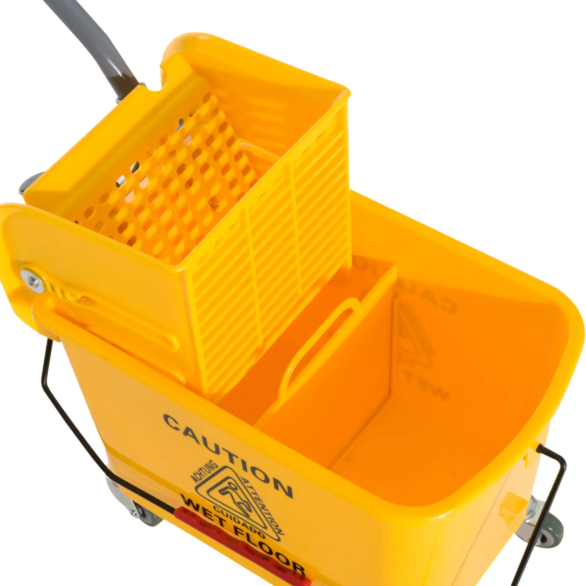 Compact Mop Bucket with Wringer, 5 Gallon, Yellow - Image 8