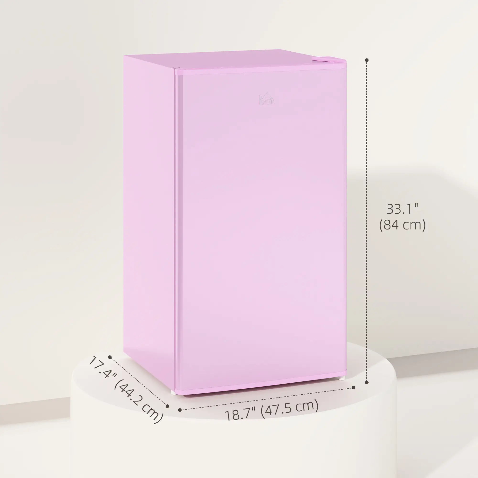 Compact Refrigerator, Mini Fridge with Freezer, Adjustable Shelf, Pink - Image 3