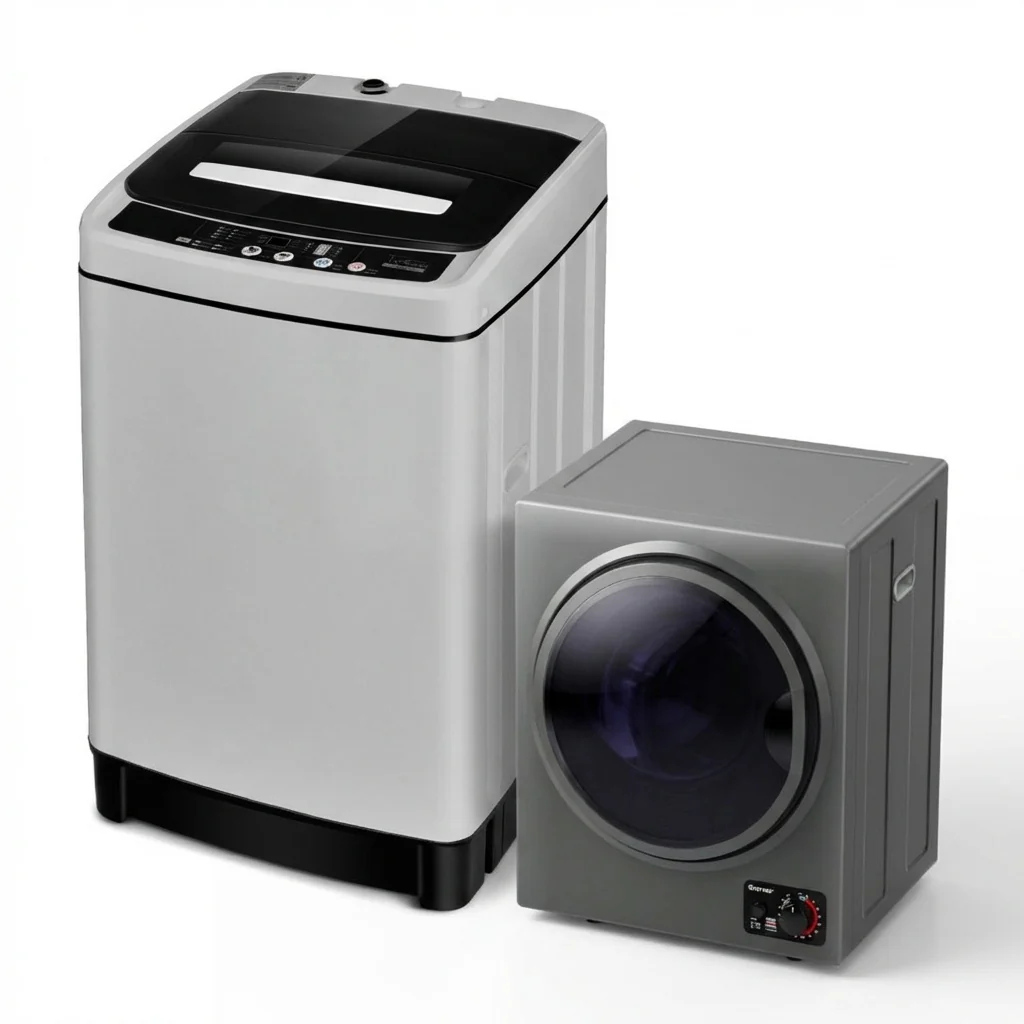 Compact Washer And Dryer Combo, Automatic Washing Machine And Tumble Dryer