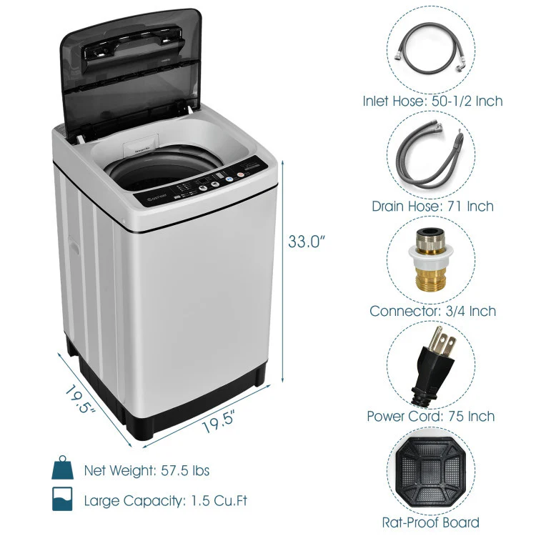 Compact Washer And Dryer Combo, Automatic Washing Machine And Tumble Dryer - Image 6