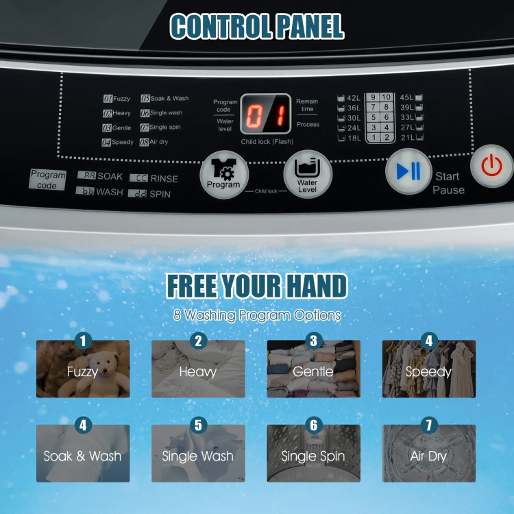 Compact Washer And Dryer Combo, Automatic Washing Machine And Tumble Dryer - Image 7