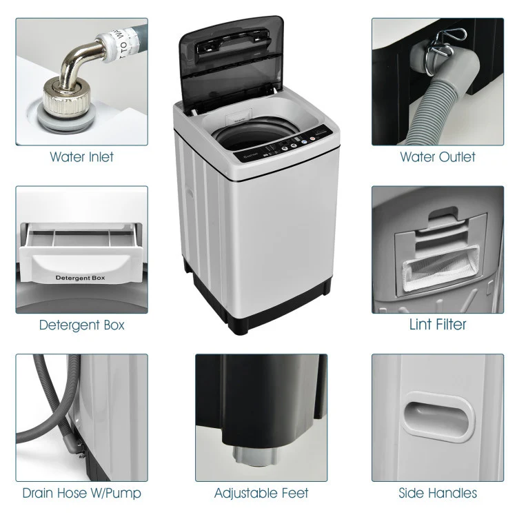 Compact Washer And Dryer Combo, Automatic Washing Machine And Tumble Dryer - Image 8