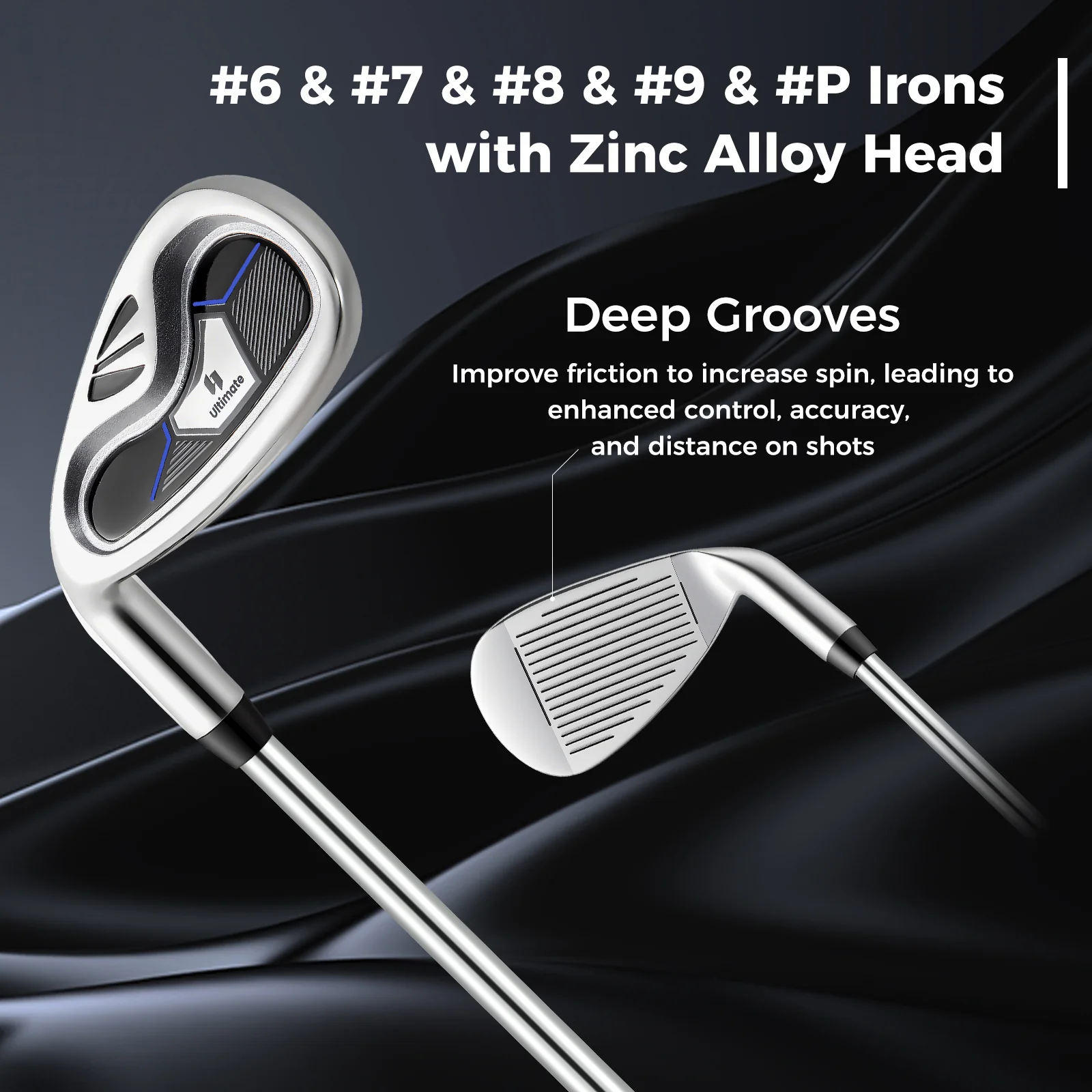 Complete Left Handed Golf Clubs Set With Stand Bag, Blue - Image 7