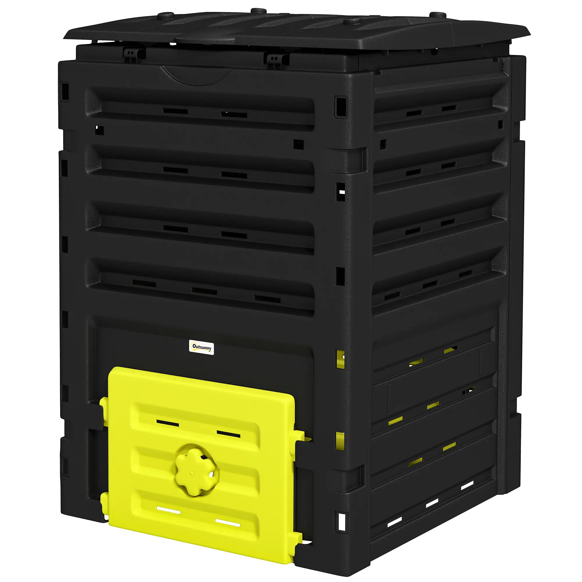 Compost Bin, Garden Composter, 120 Gallon (450L), Yellow