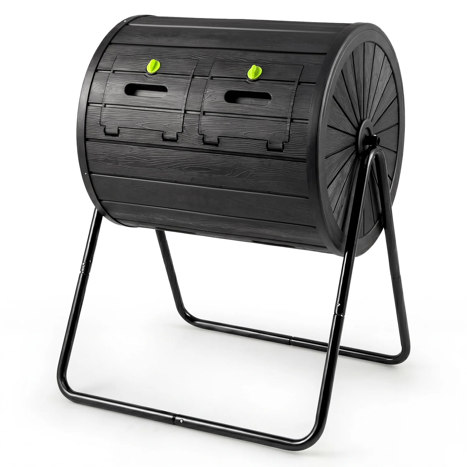 Compost Tumbler 37.5 Gallon Large Outdoor Compost Bin, Black