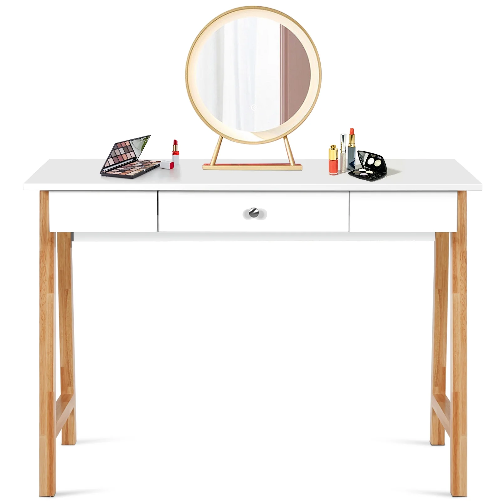 Computer Desk, Laptop PC Writing Table, Natural - Image 10
