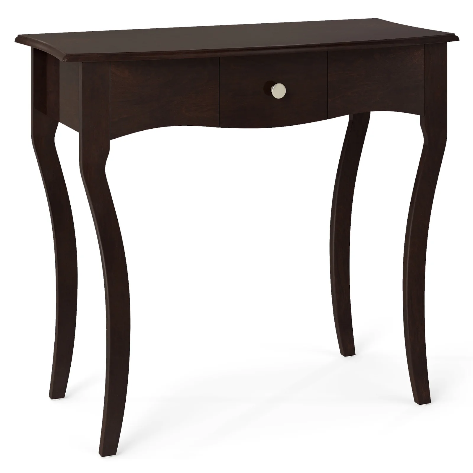 Console Table With Drawer, Solid Wood Frame, Espresso - Image 4