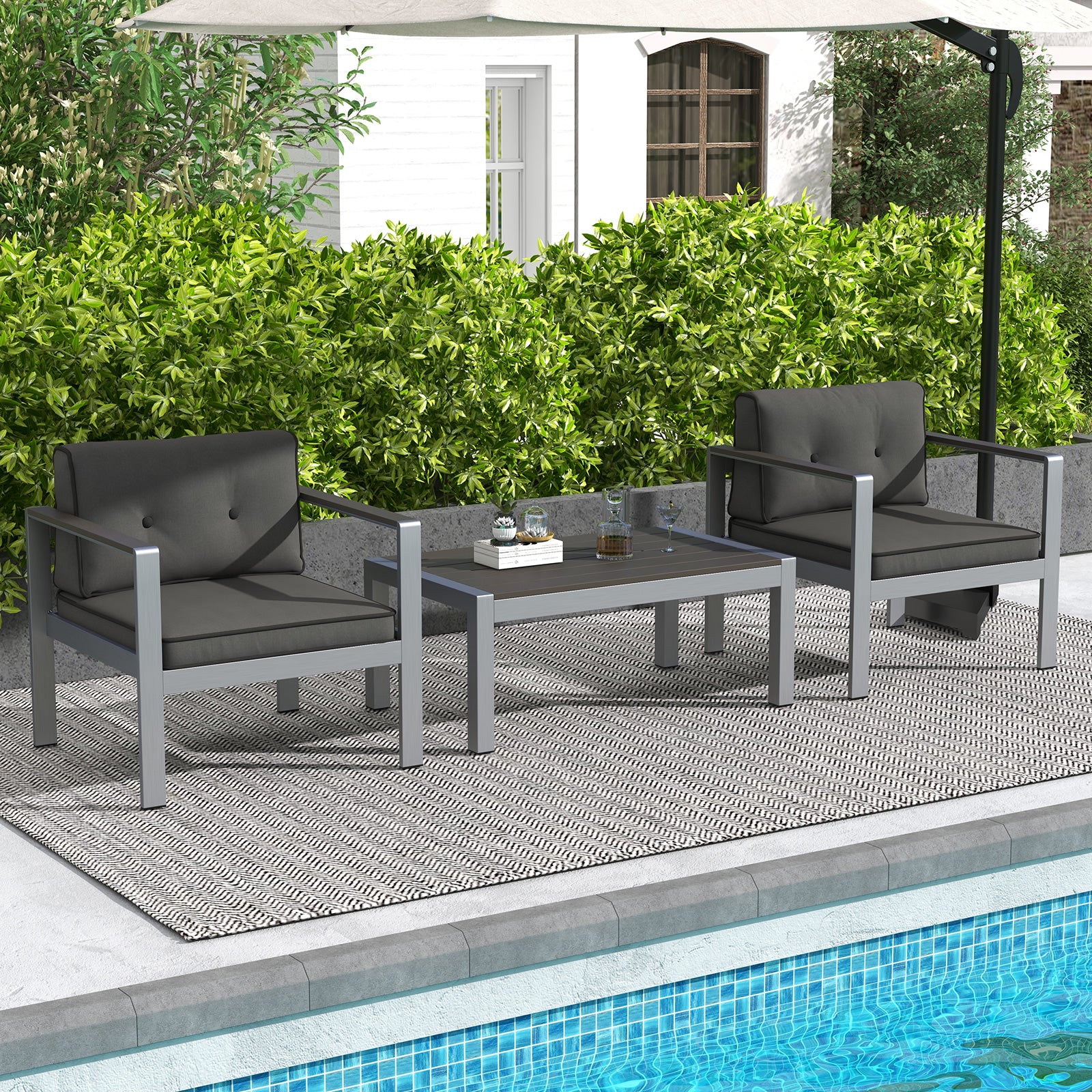 Contemporary Sofa Chair, Gray - Image 7
