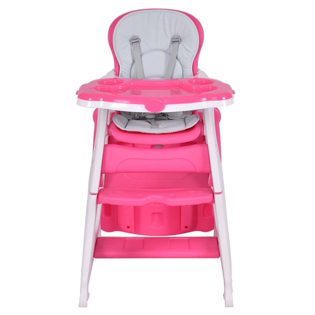 Convertible Play Table Baby High Chair, Pink - Image 3