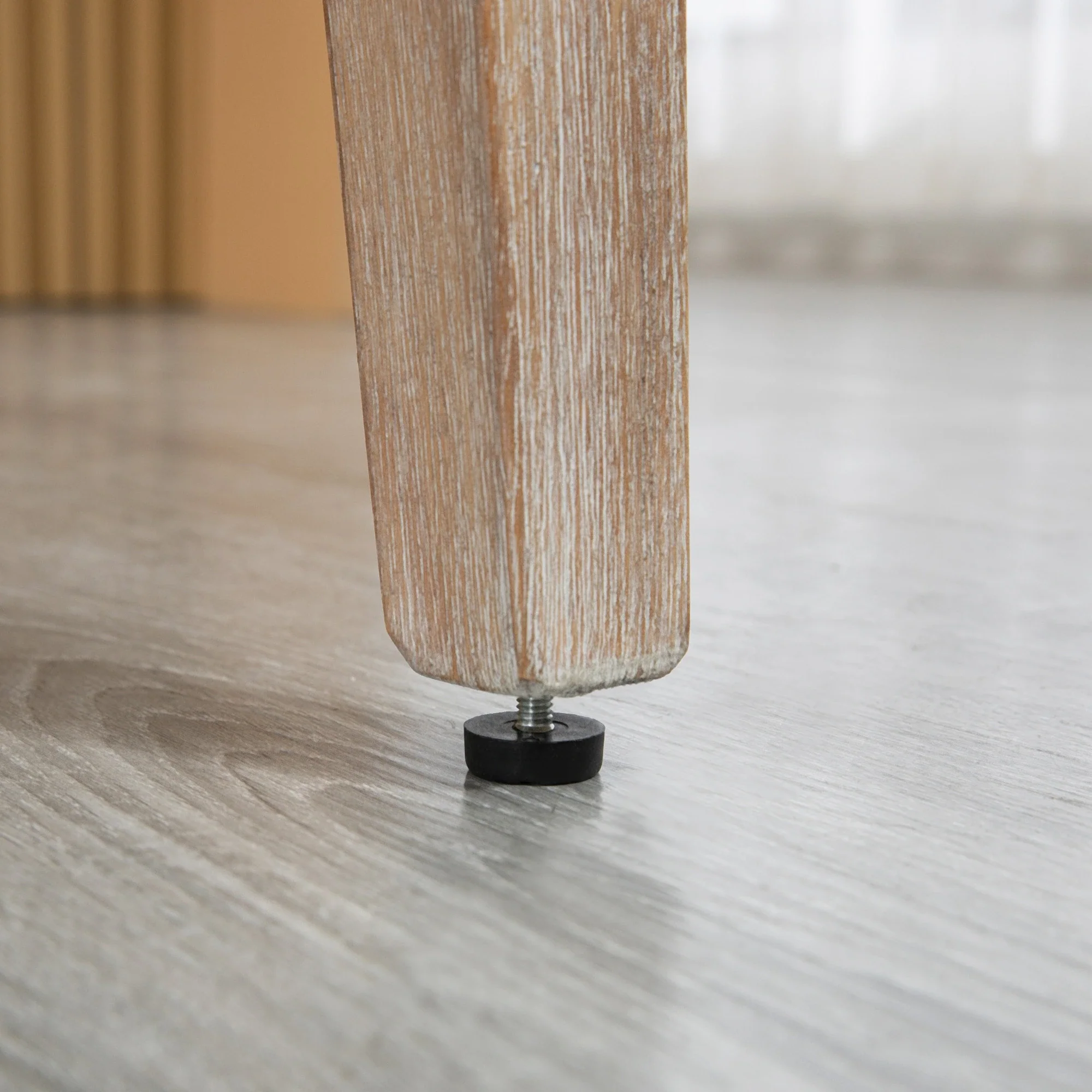 Counter Height Bar Stools Set of 2, Upholstered, Beige - Image 9
