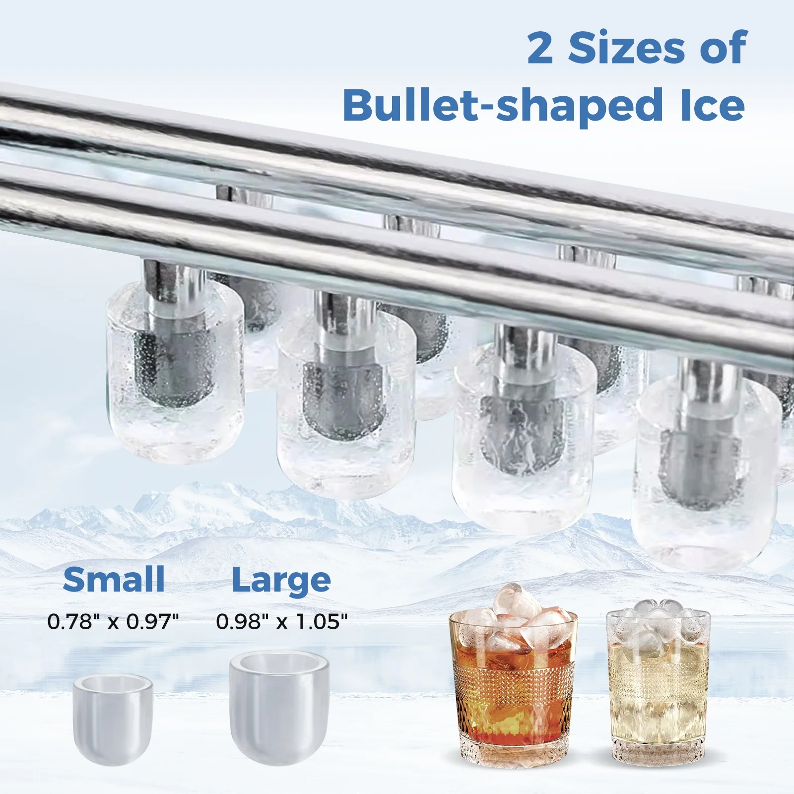 Countertop Ice Maker, Self-Cleaning, Silver - Image 7