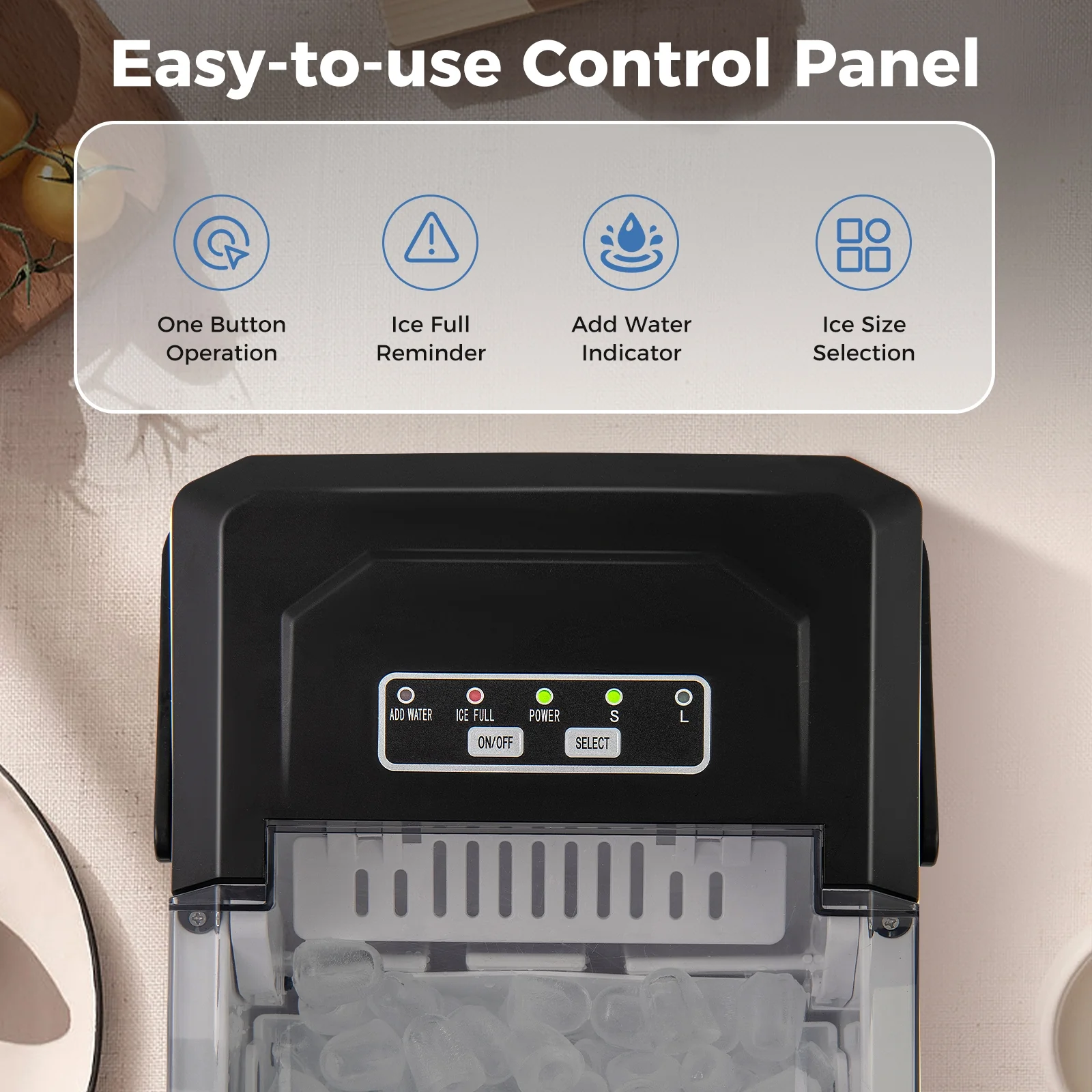 Countertop Ice Maker, Self-Cleaning, Silver - Image 9
