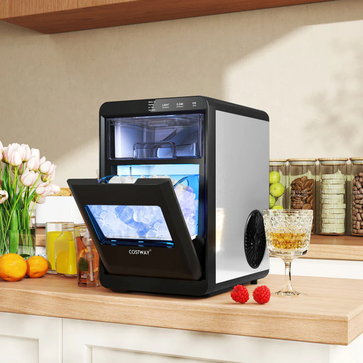 Countertop Nugget Ice Maker, Soft Chewable Pellet, Black - Image 2