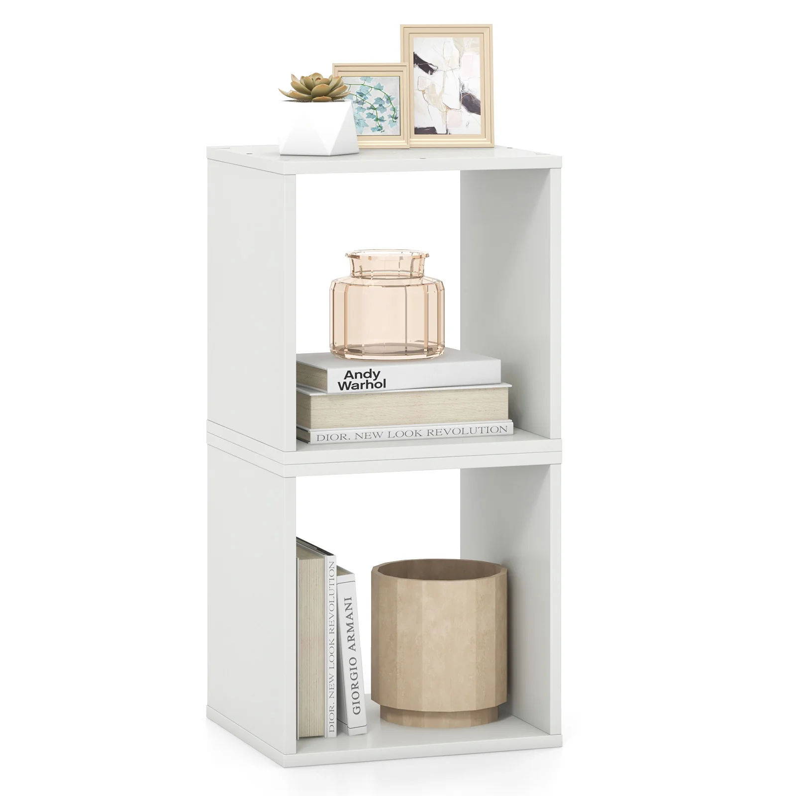 Cube Storage Organizer, Set of 2, White - Image 5