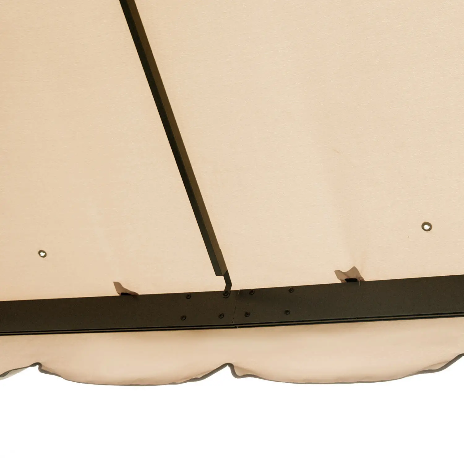 Deck Gazebo with Curtains, Mesh Screen, 10ft x 10ft, Khaki - Image 11
