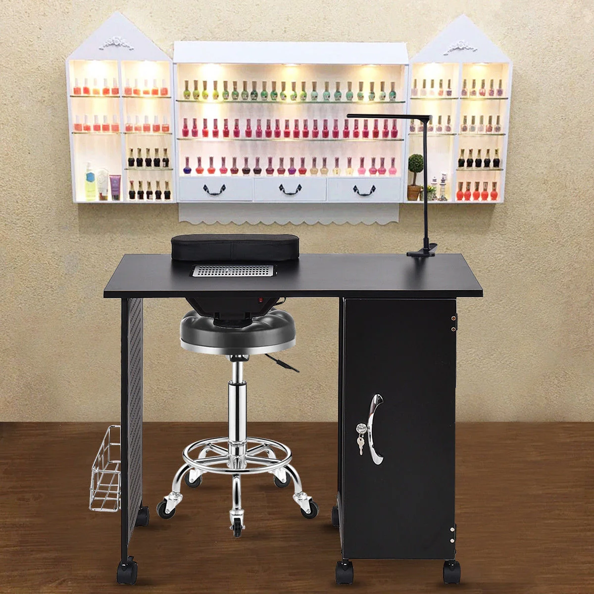 Deluxe Salon Steel Frame Manicure Table - Image 2