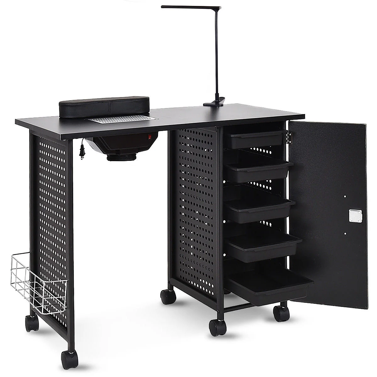 Deluxe Salon Steel Frame Manicure Table - Image 4