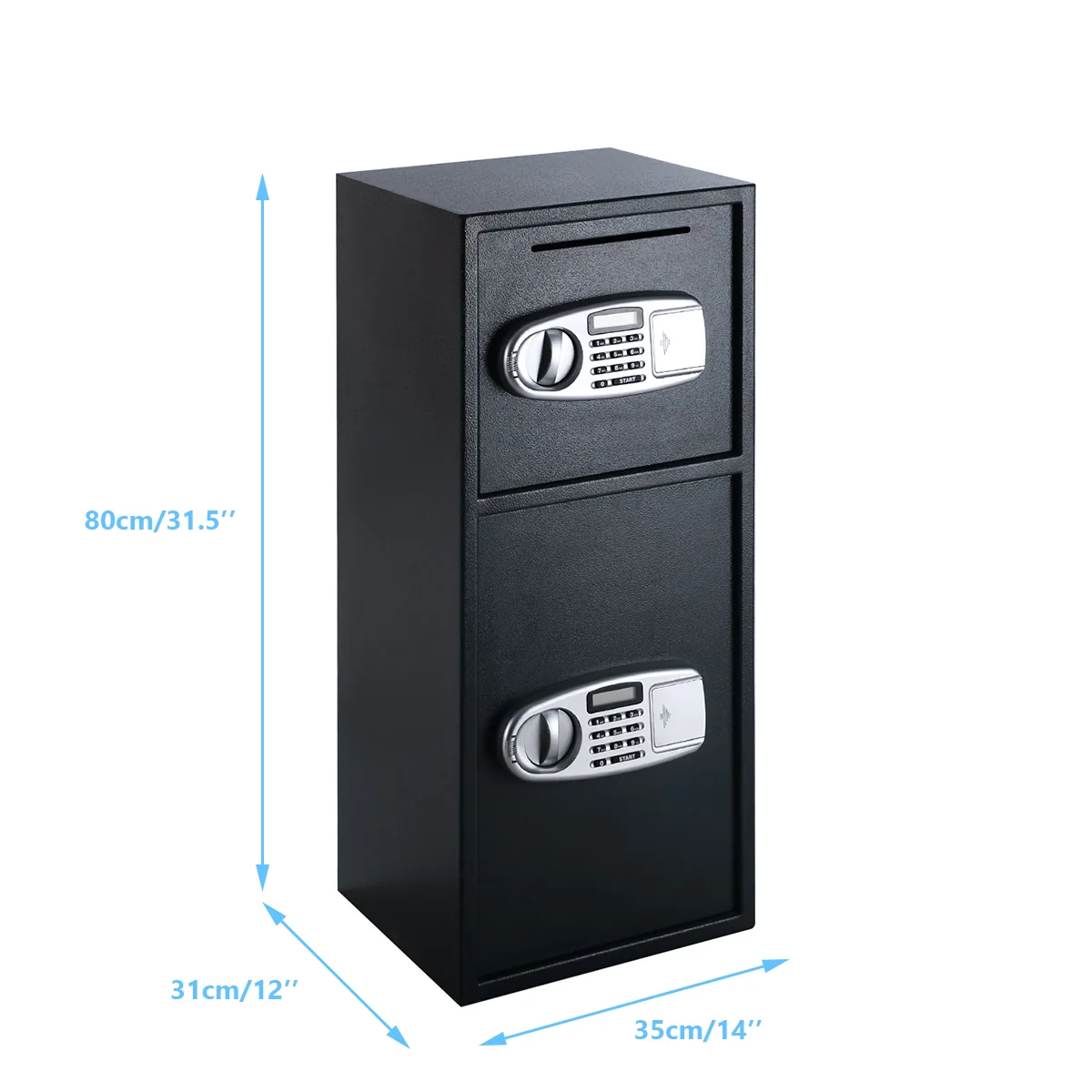 Digital Safe Box, 2 Doors, Black - Image 5