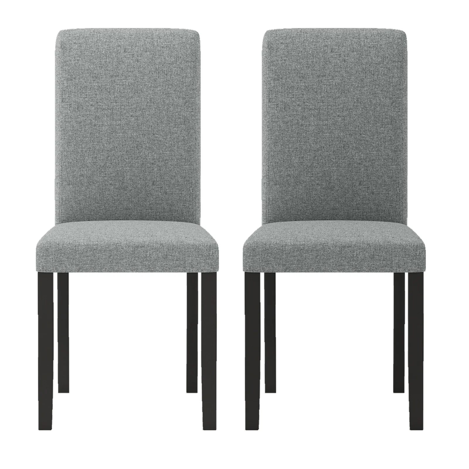 Dining Chair Set, 2 Mid-Century Modern Chairs, Gray - Image 5