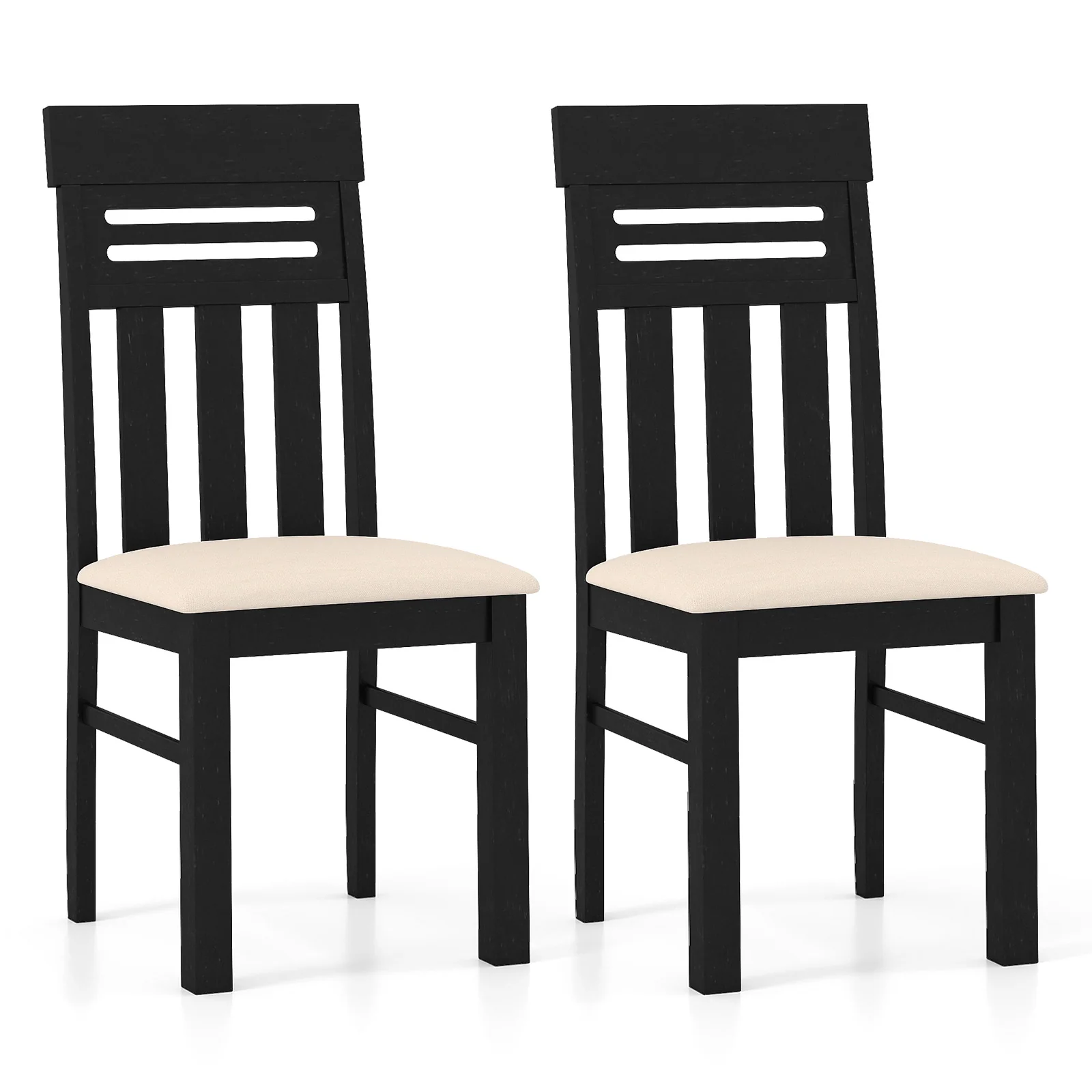 Dining Chairs High Back Dining Room Chairs Set of 2, Black