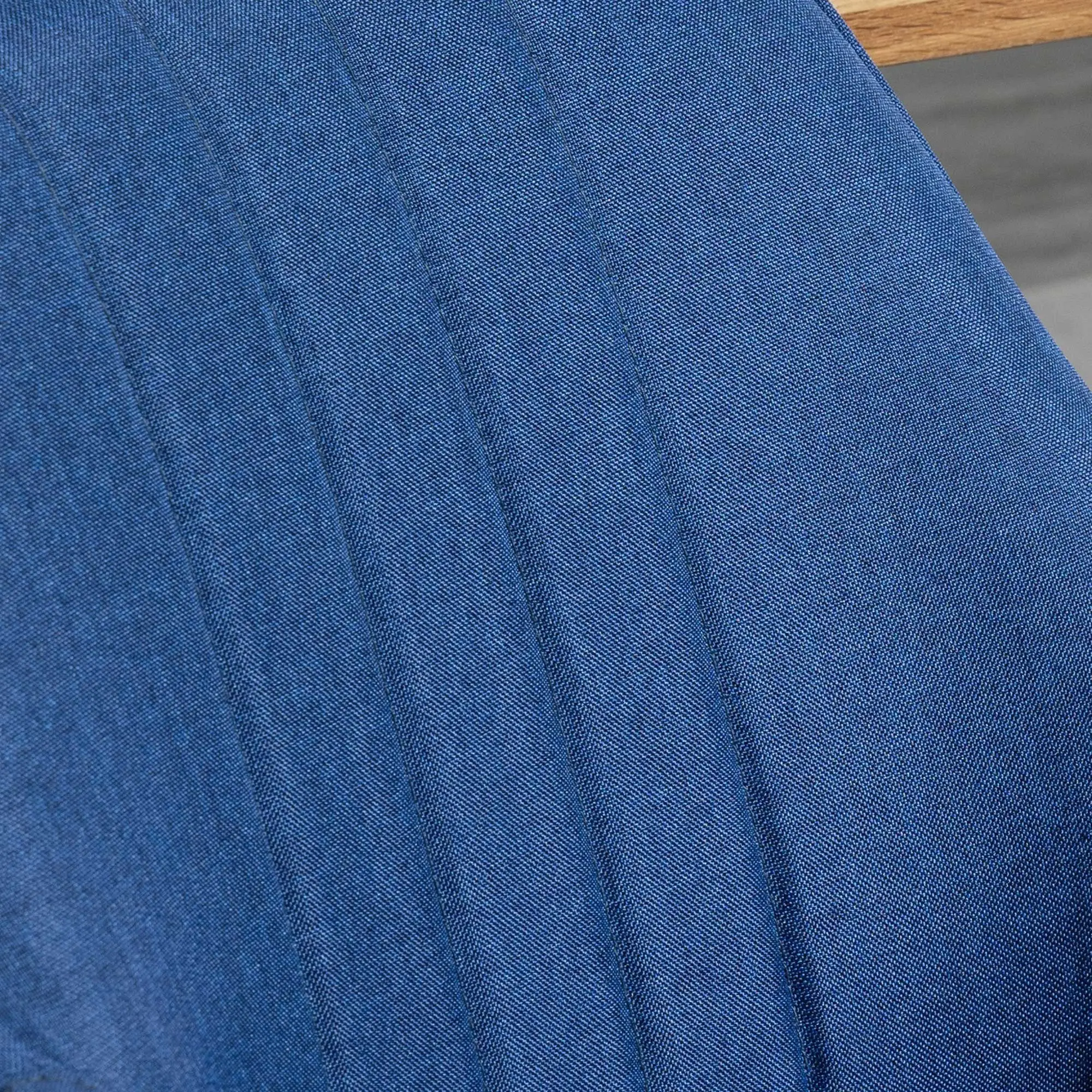 Dining Chairs Set of 2, Upholstered Linen Fabric, Metal Legs, Dark Blue - Image 7