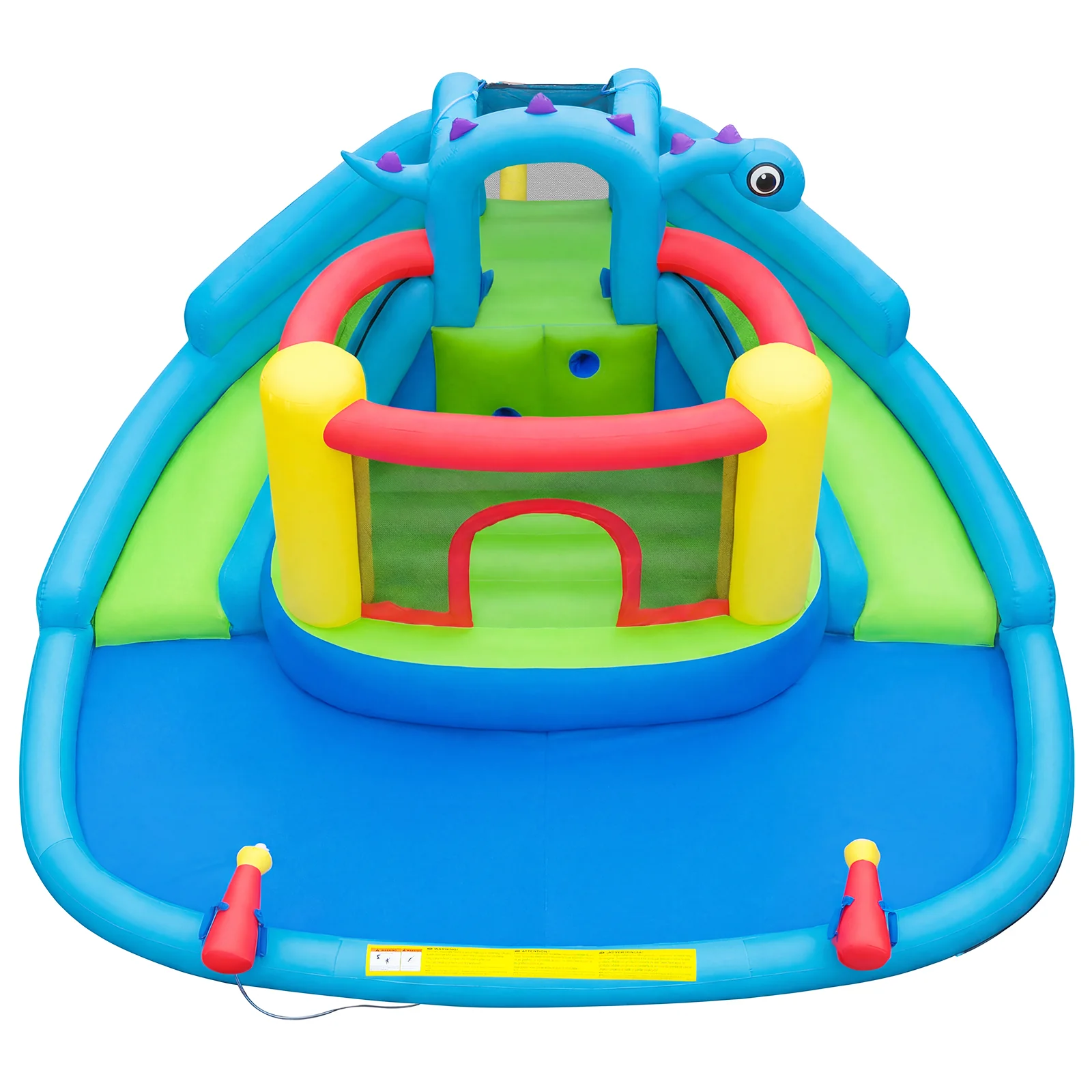 Dinosaur Inflatable Water Slide Bounce House, Multicolor