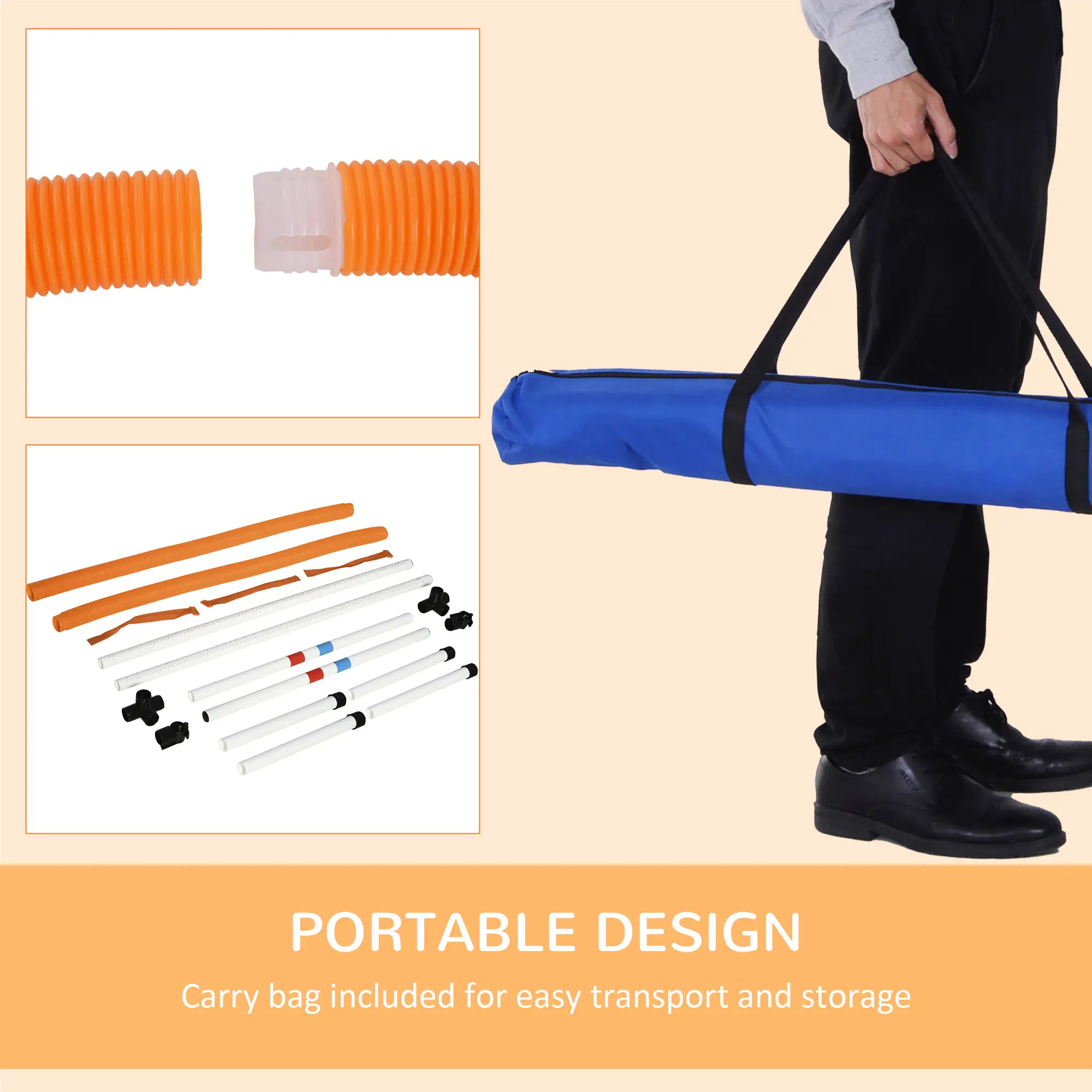 Dog Agility Training Equipment, Tire Jump Ring, Hurdle Bar, Easy Setup, Storage Bag - Image 5