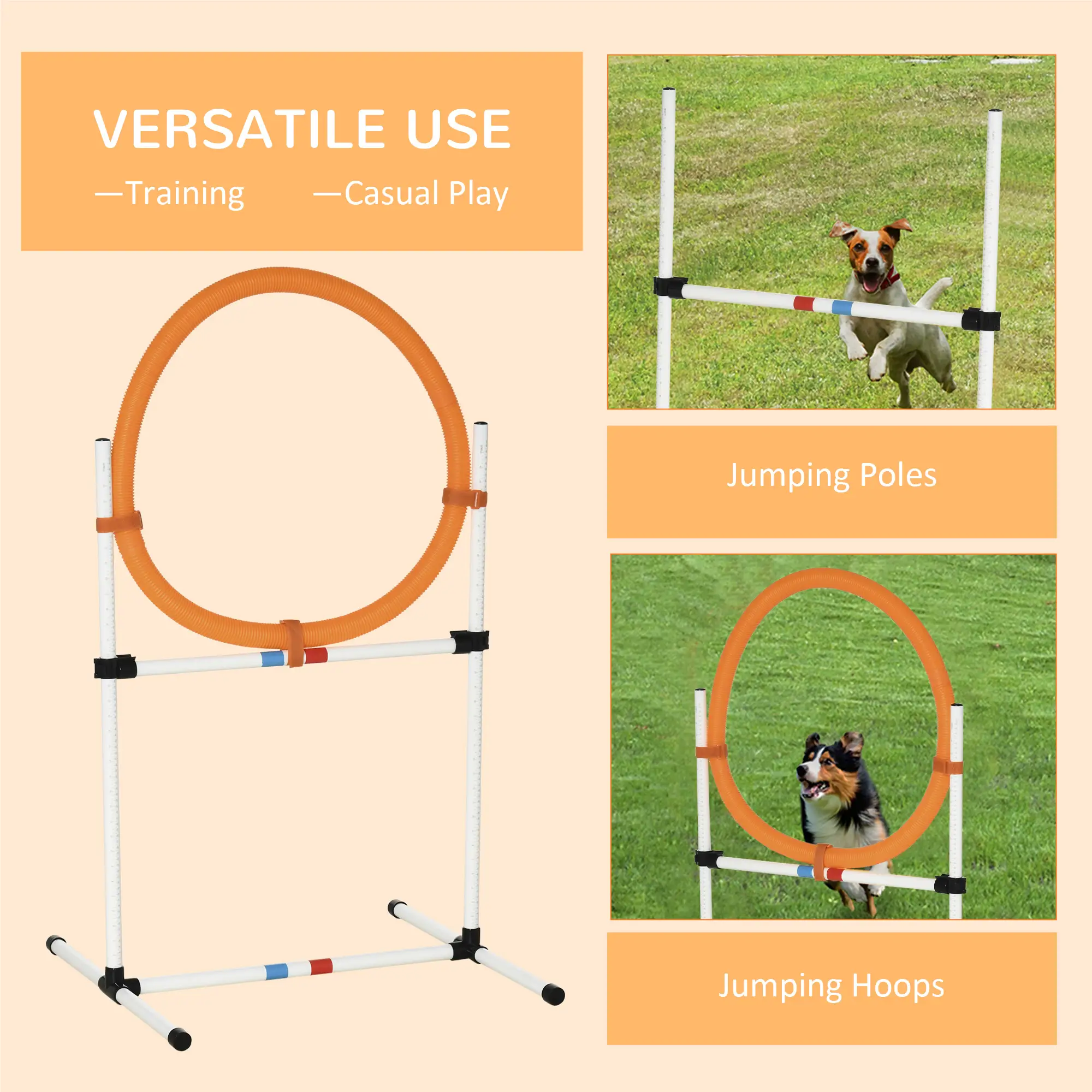 Dog Agility Training Equipment, Tire Jump Ring, Hurdle Bar, Easy Setup, Storage Bag - Image 7