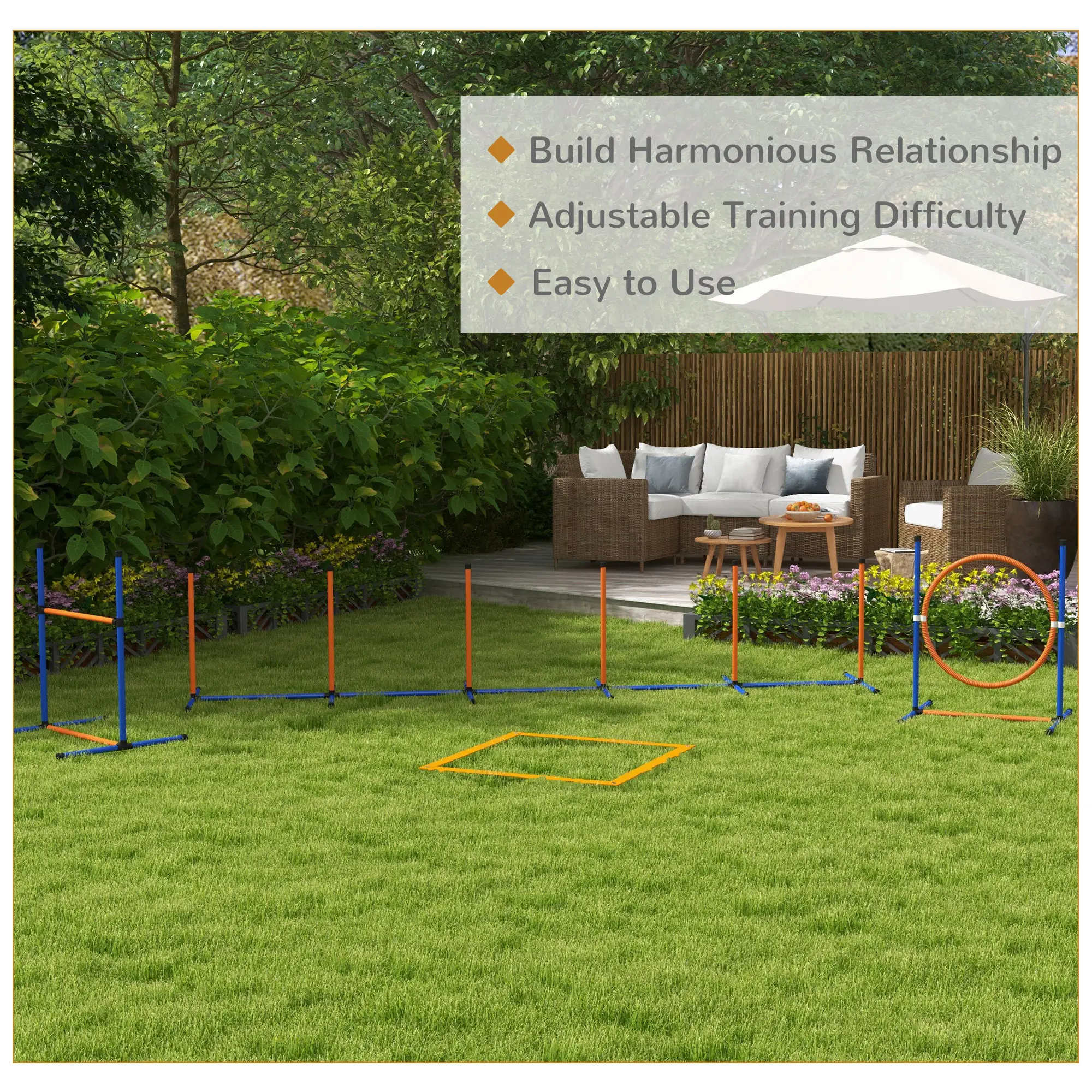 Dog Agility Training Equipment, Weave Poles, Adjustable Hurdle, Jump Ring - Image 6