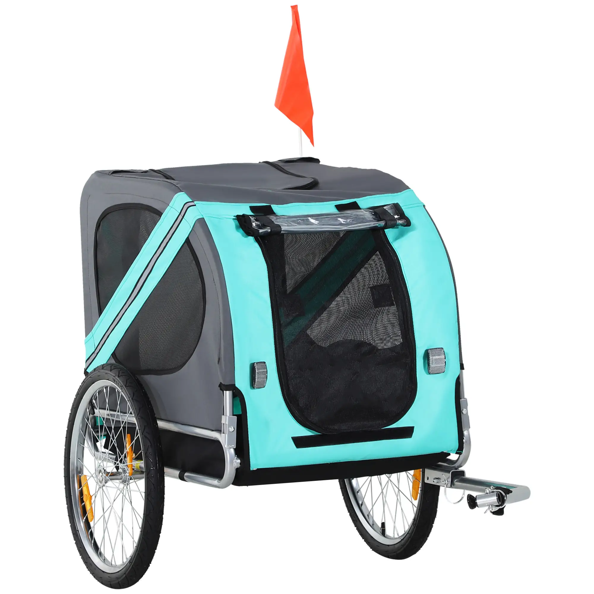 Dog Bike Trailer, Pet Cart, Foldable, Bicycle Wagon, Green