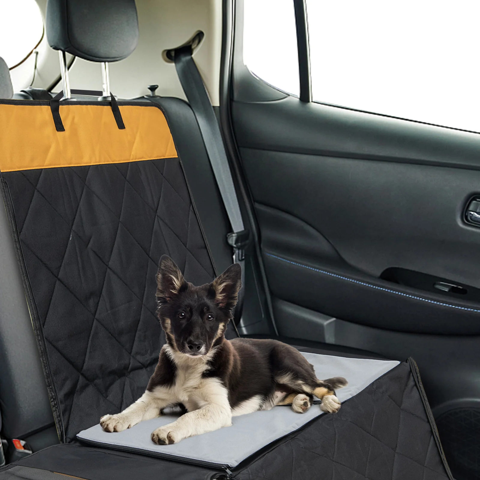 Dog Car Seat Cover, Mesh Window, Small Medium Size, Black - Image 6