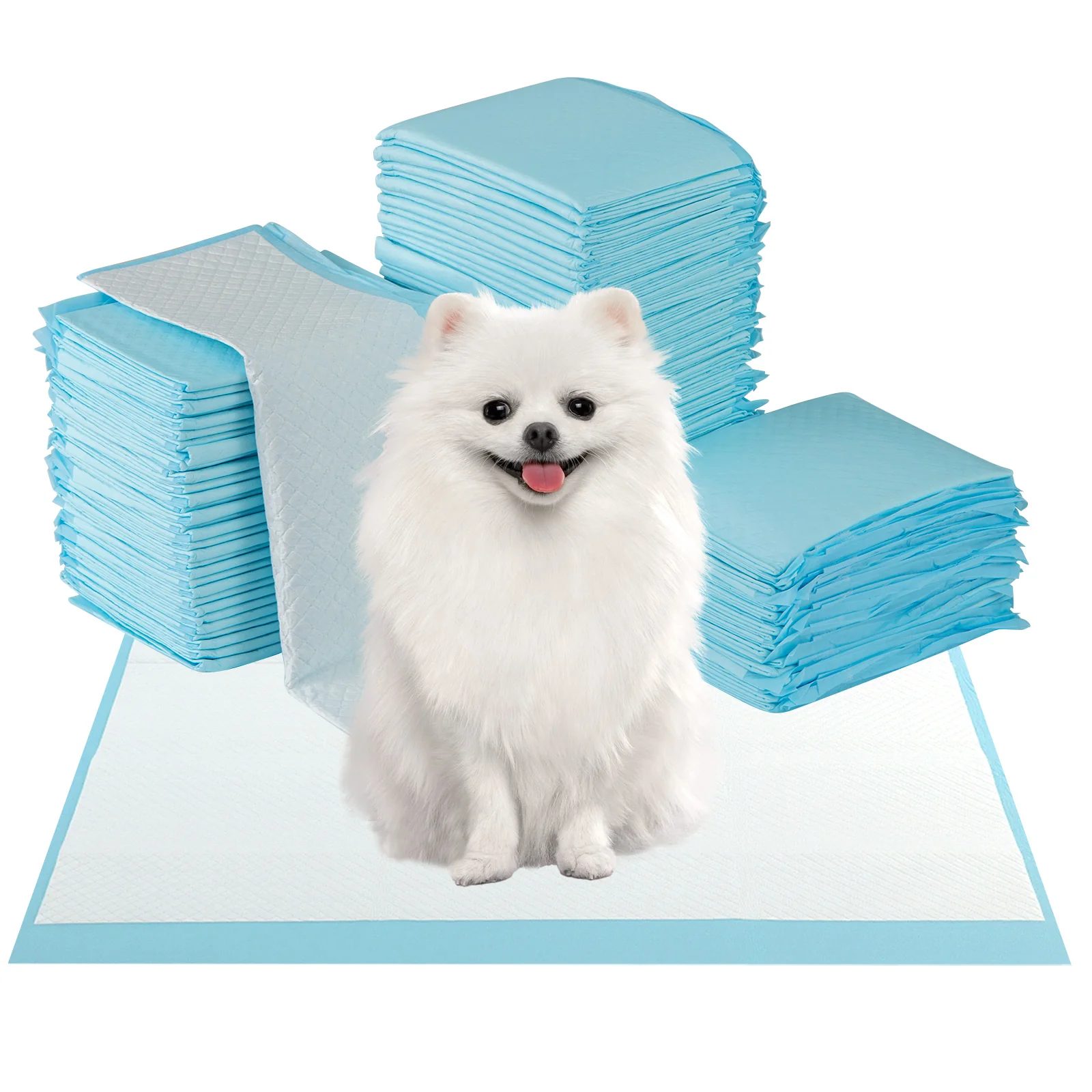 Dog Pee Pads 24" x 17", 300 Count, Potty Training, Blue