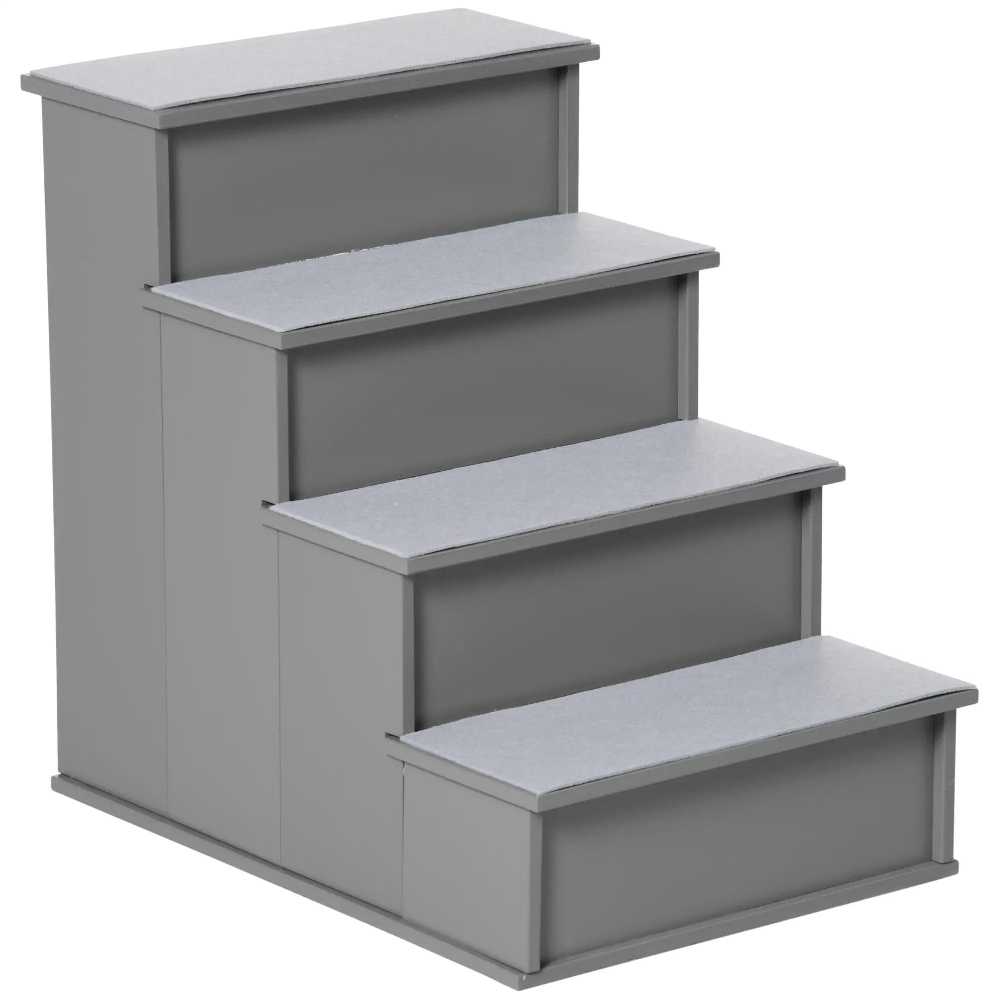 Dog Pet Stairs for Bed, Cat Ladder for Couch, Non-Slip Carpet, 15.7" x 23.2" x 21.3", Grey - Image 10
