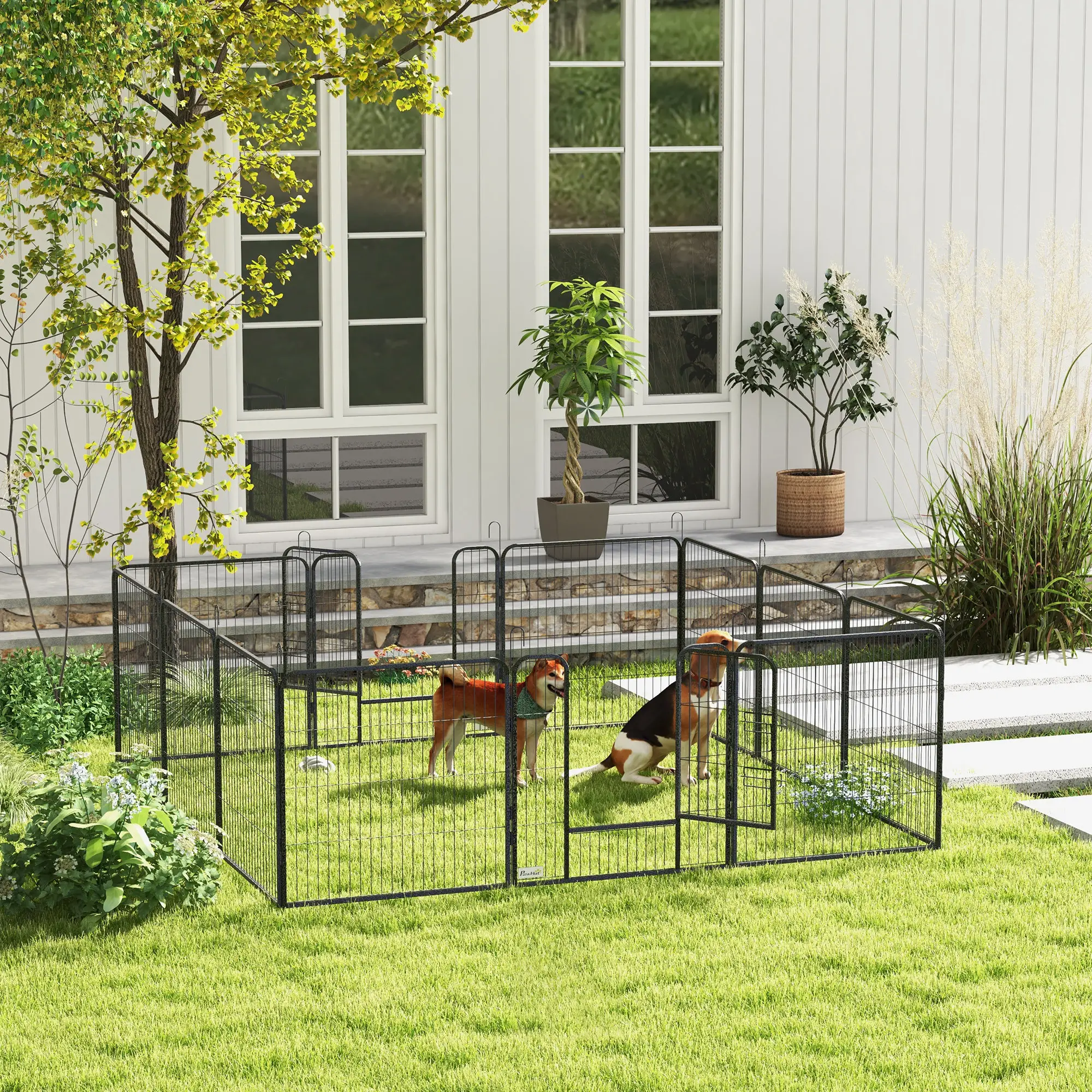 Dog Playpen with Gate, 12 Panels, 31.5"H - Image 8