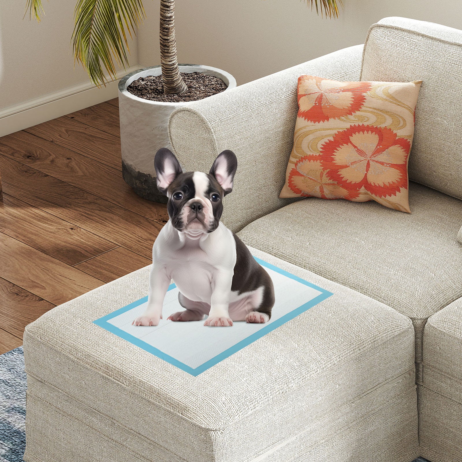 Dog Puppy Pee Pads 18" x 13", 300 Count, Blue - Image 3