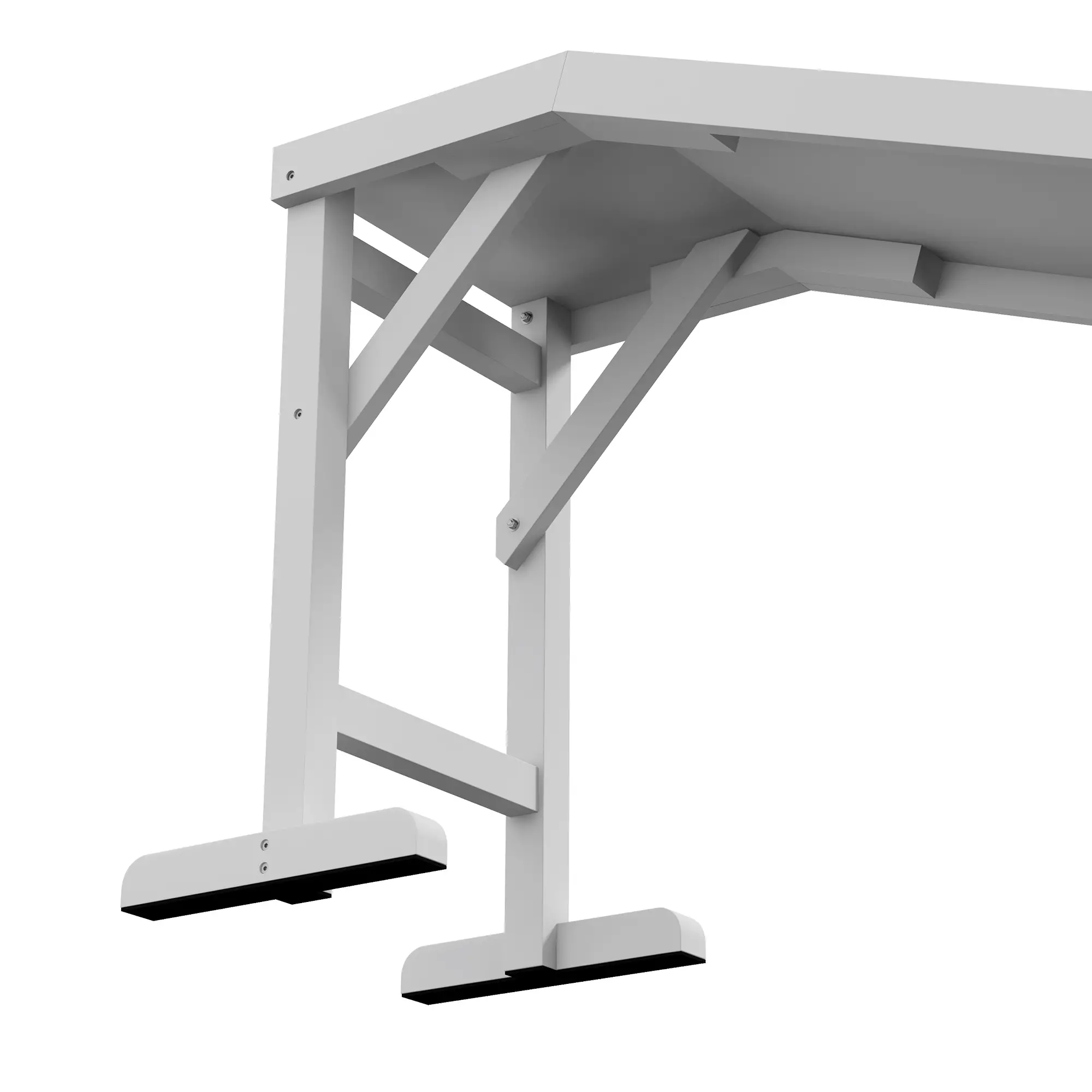 Dog Ramp with Non-Slip Carpet, Top Platform, 74" x 16" x 25", White - Image 10