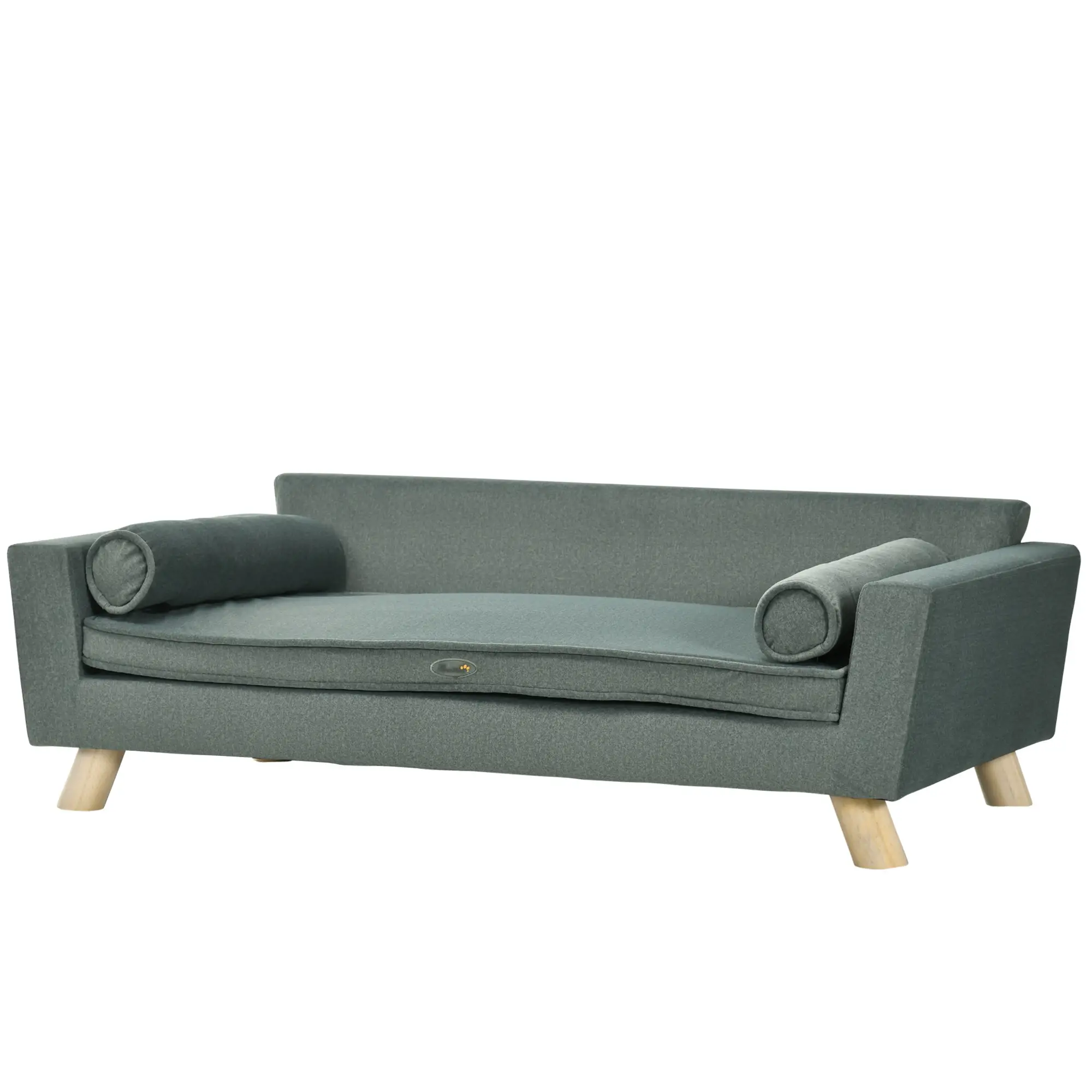 Dog Sofa Bed, Removable Pillows, Washable Cushion, Water-resistant, Medium Large, Grey - Image 11